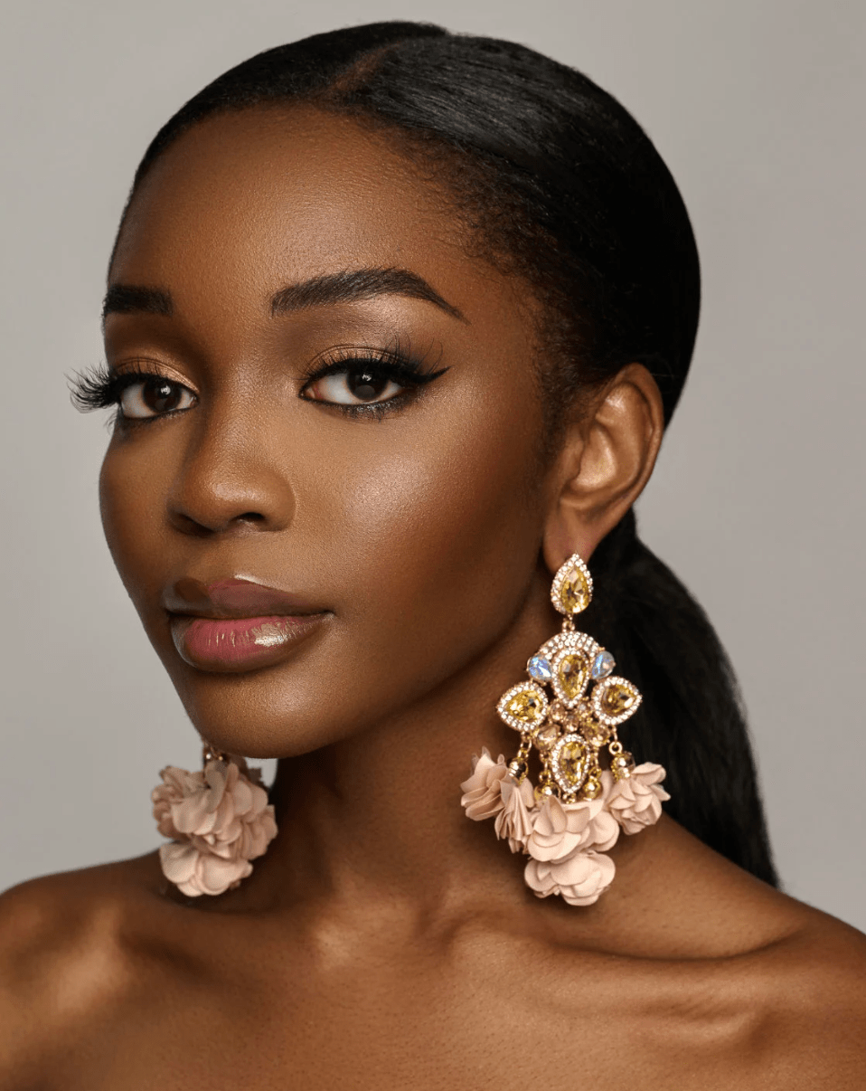 Big Bohemian Long Fringed Flower Tassel Stud Dangle Earrings - Fatisha Boutique