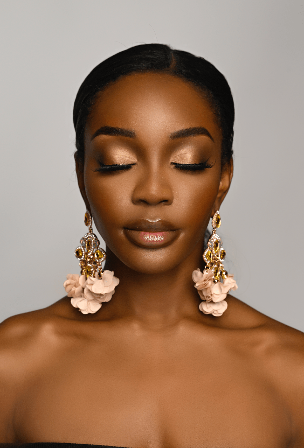 Big Bohemian Long Fringed Flower Tassel Stud Dangle Earrings - Fatisha Boutique