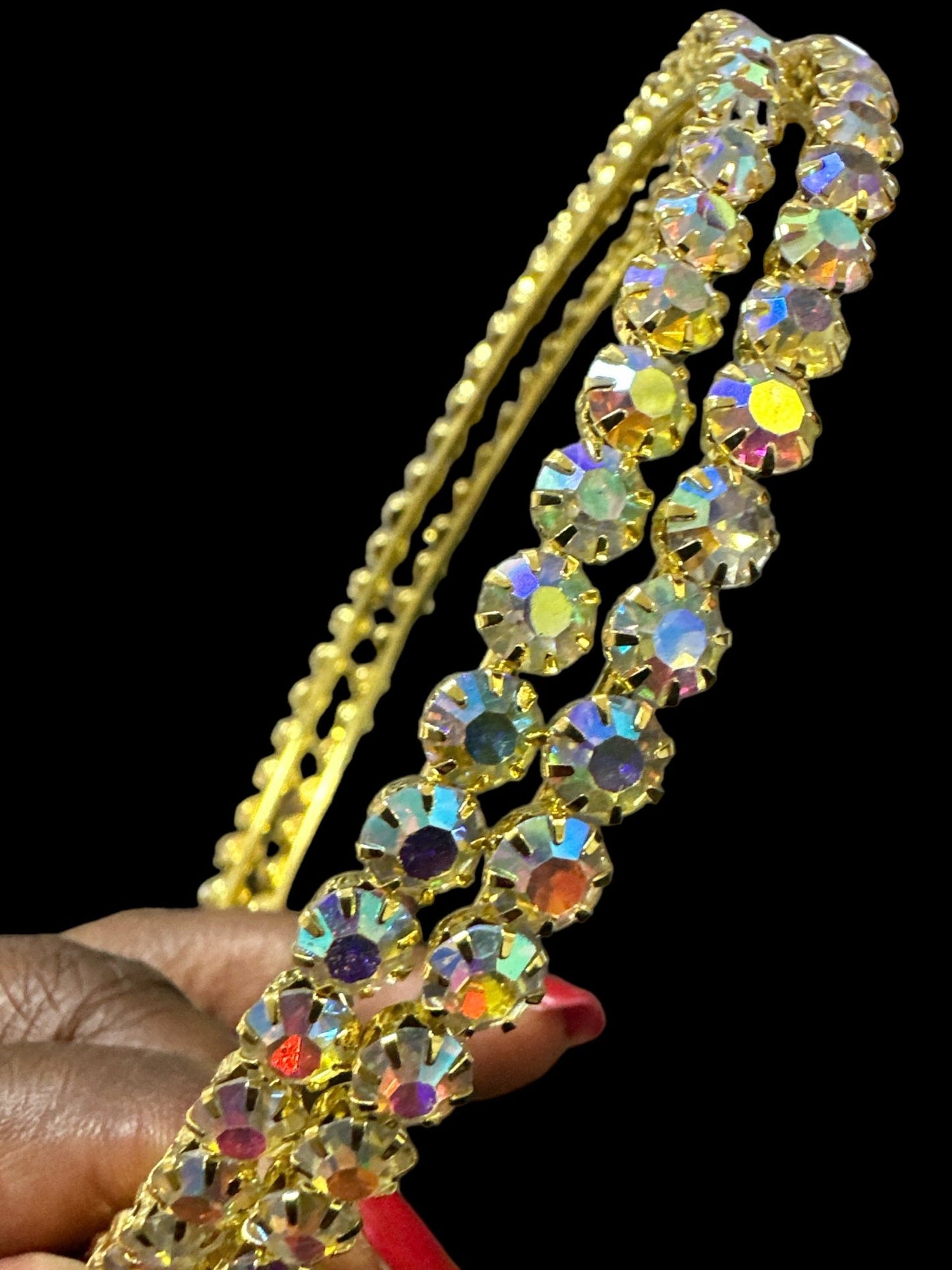 Big Trendy Rhinestone Statement Hoop Earrings - Fatisha Boutique