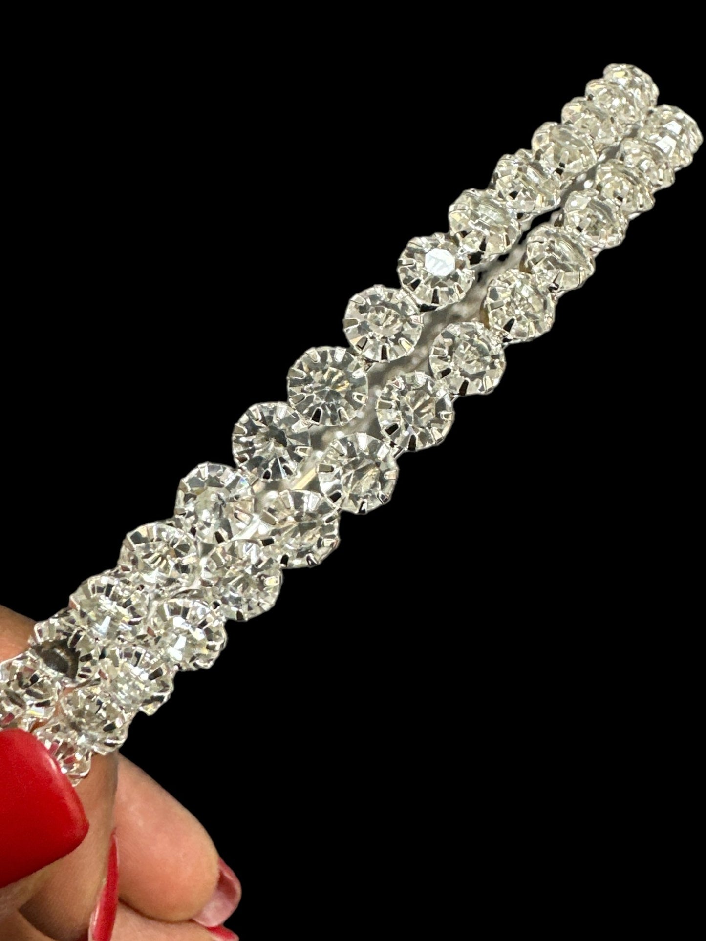 Big Trendy Rhinestone Statement Hoop Earrings - Fatisha Boutique