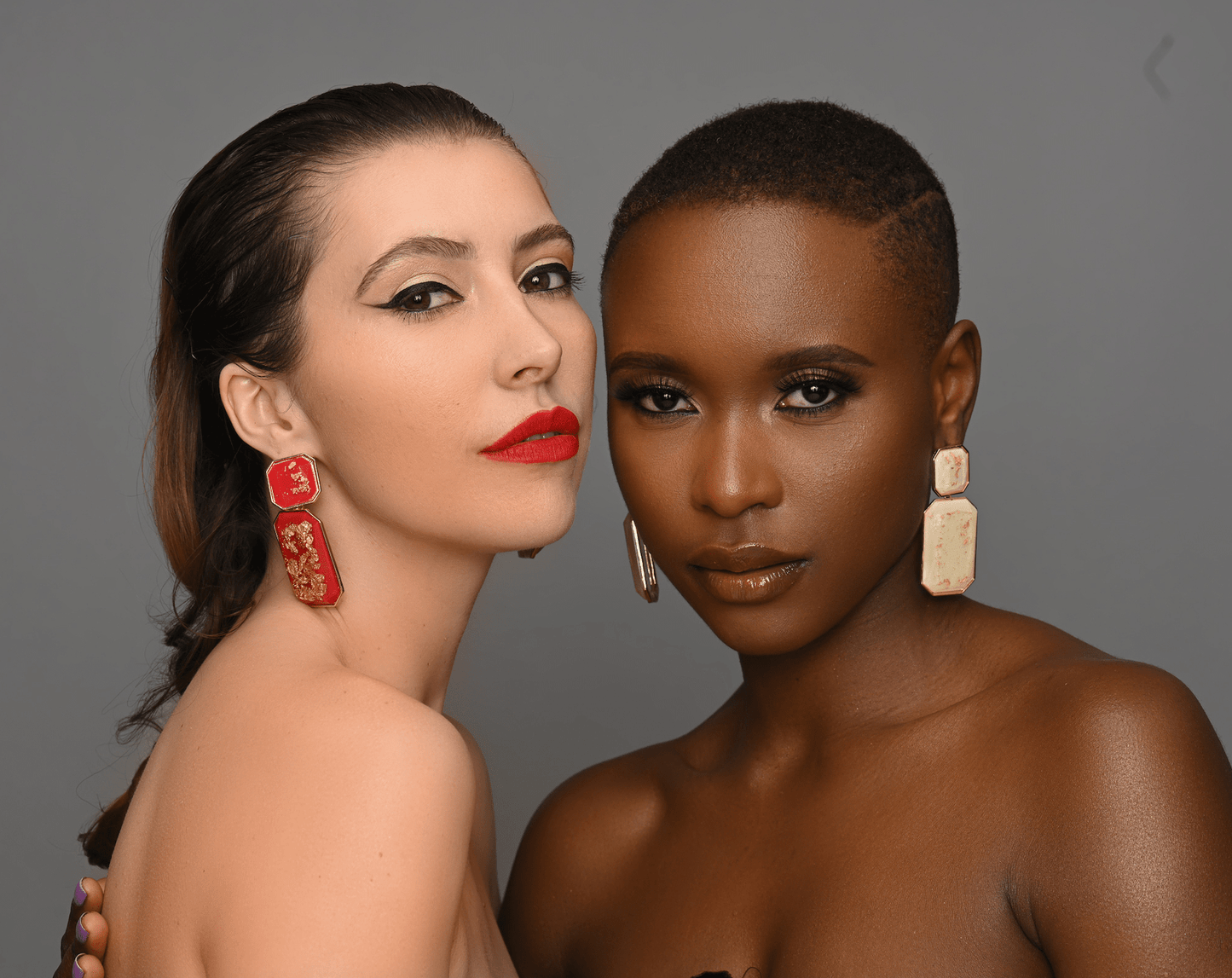 Bohemia Resin Statement Dangle Earrings with Gold Foil – Bold Geometric Earrings for Women - Fatisha Boutique