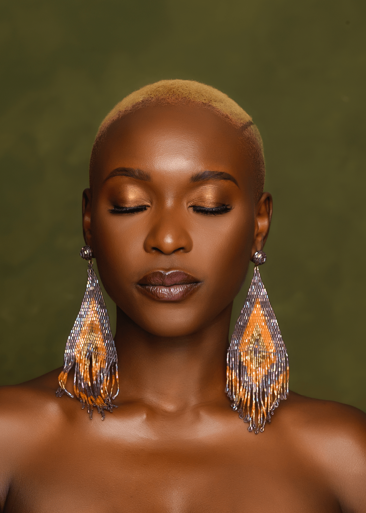 Bohemian Beaded Fringe Earrings – Handmade Geometric Statement Jewellery - Fatisha Boutique