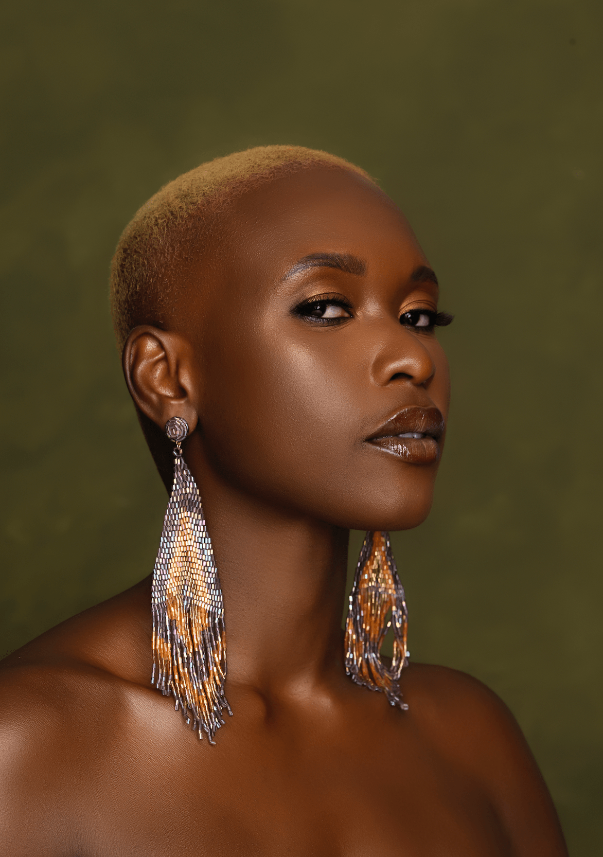 Bohemian Beaded Fringe Earrings – Handmade Geometric Statement Jewellery - Fatisha Boutique