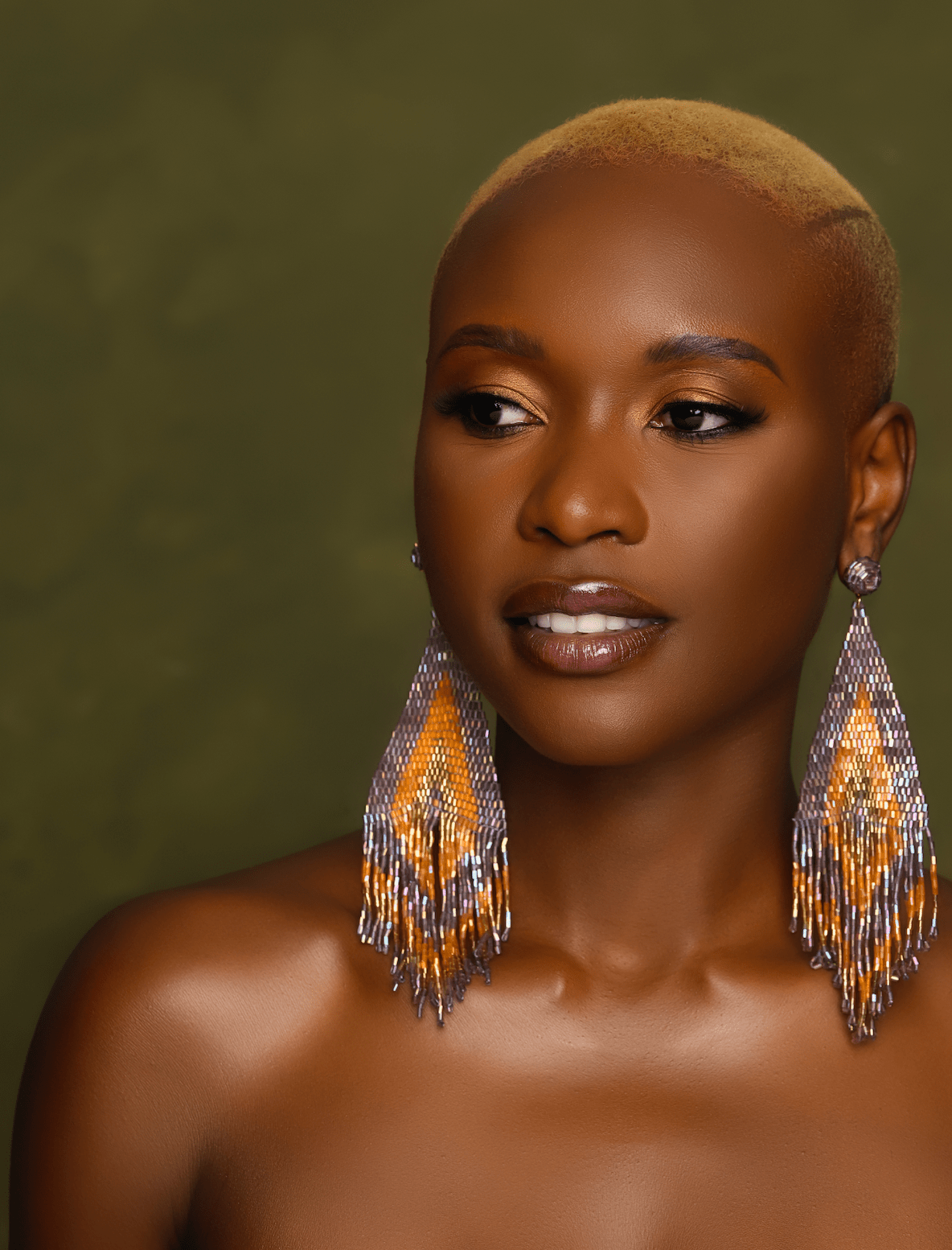 Bohemian Beaded Fringe Earrings – Handmade Geometric Statement Jewellery - Fatisha Boutique