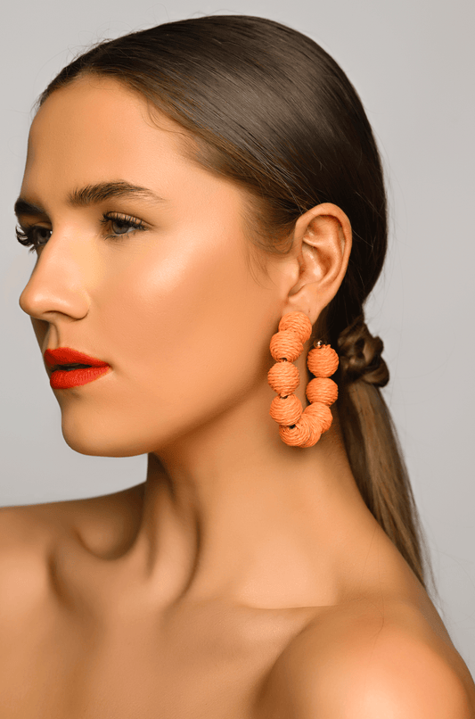 Bohemian Beaded Rattan Statement Earrings - Fatisha Boutique