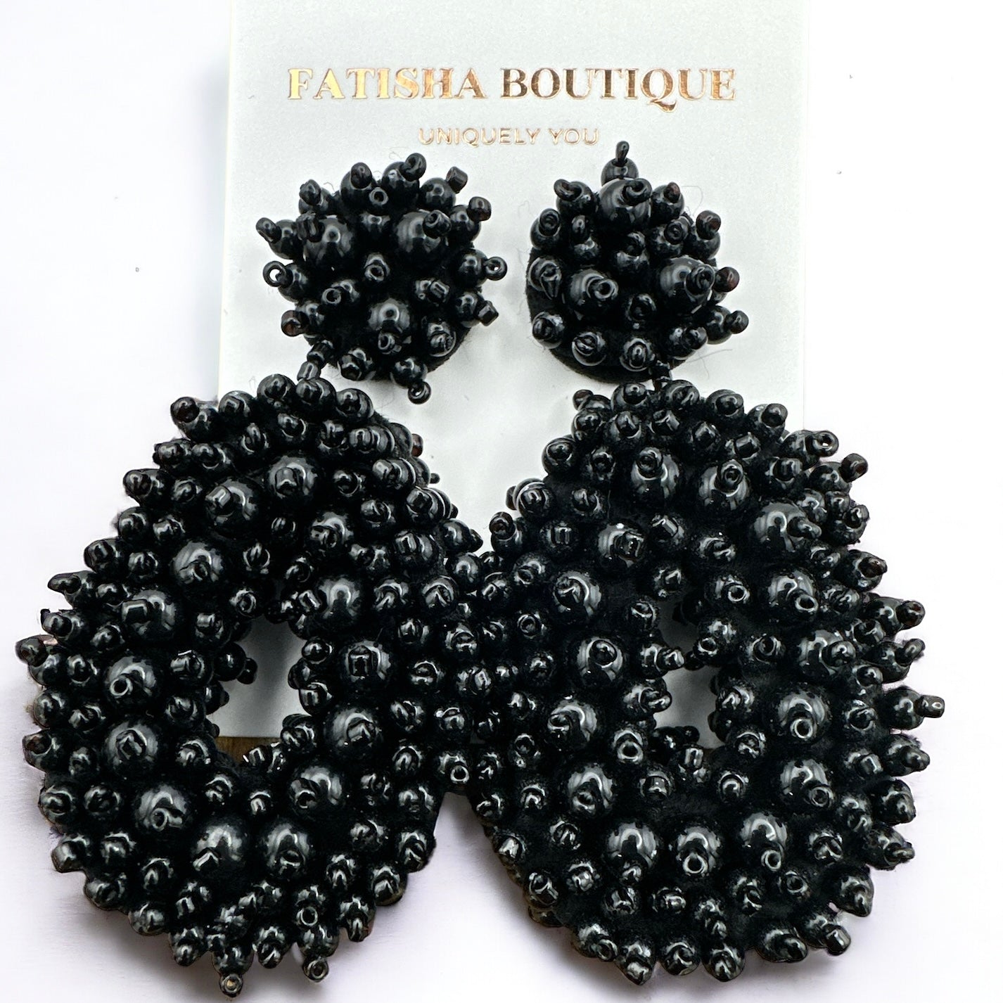 Bohemian Beaded Statement Dangle Stud Earrings - Fatisha Boutique