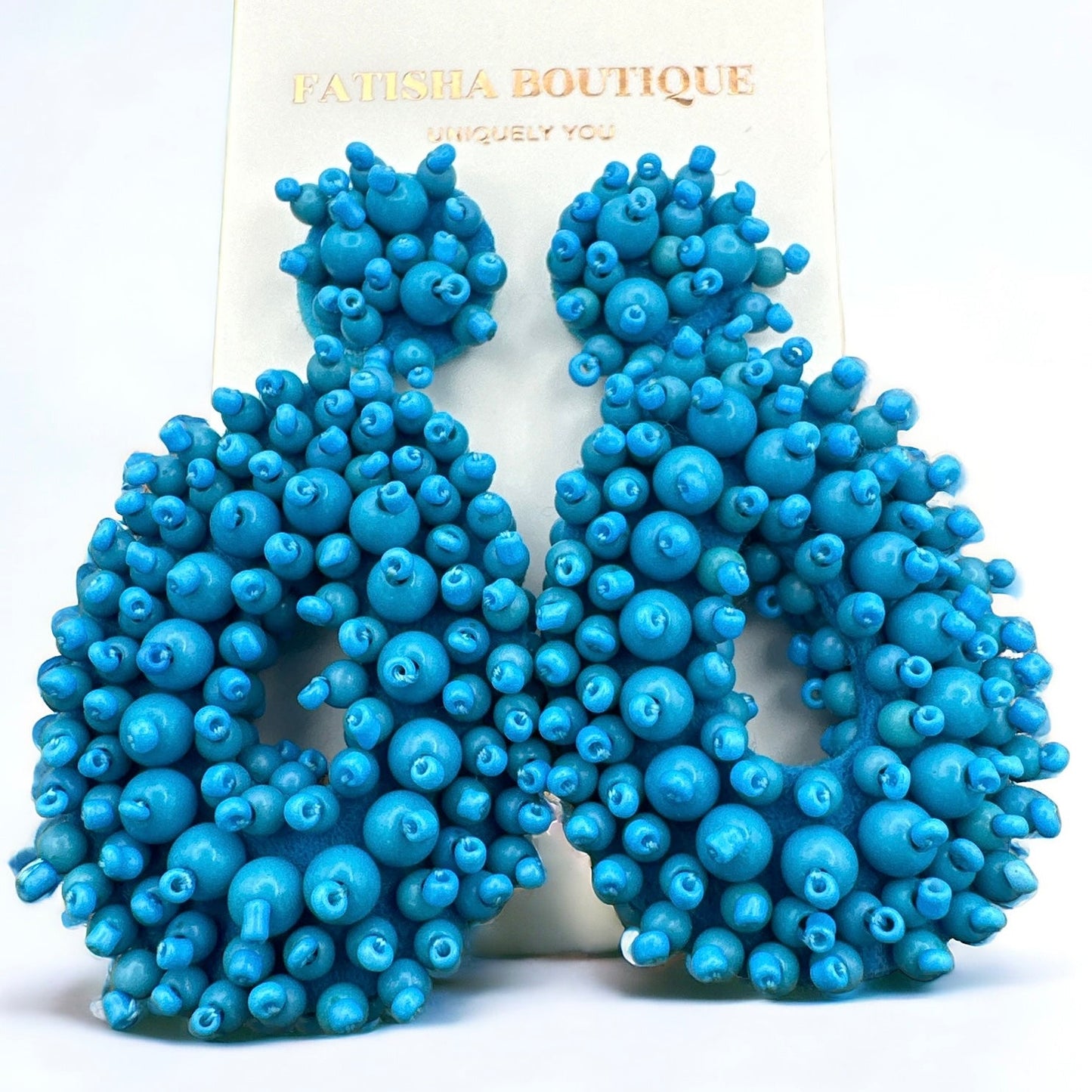 Bohemian Beaded Statement Dangle Stud Earrings - Fatisha Boutique