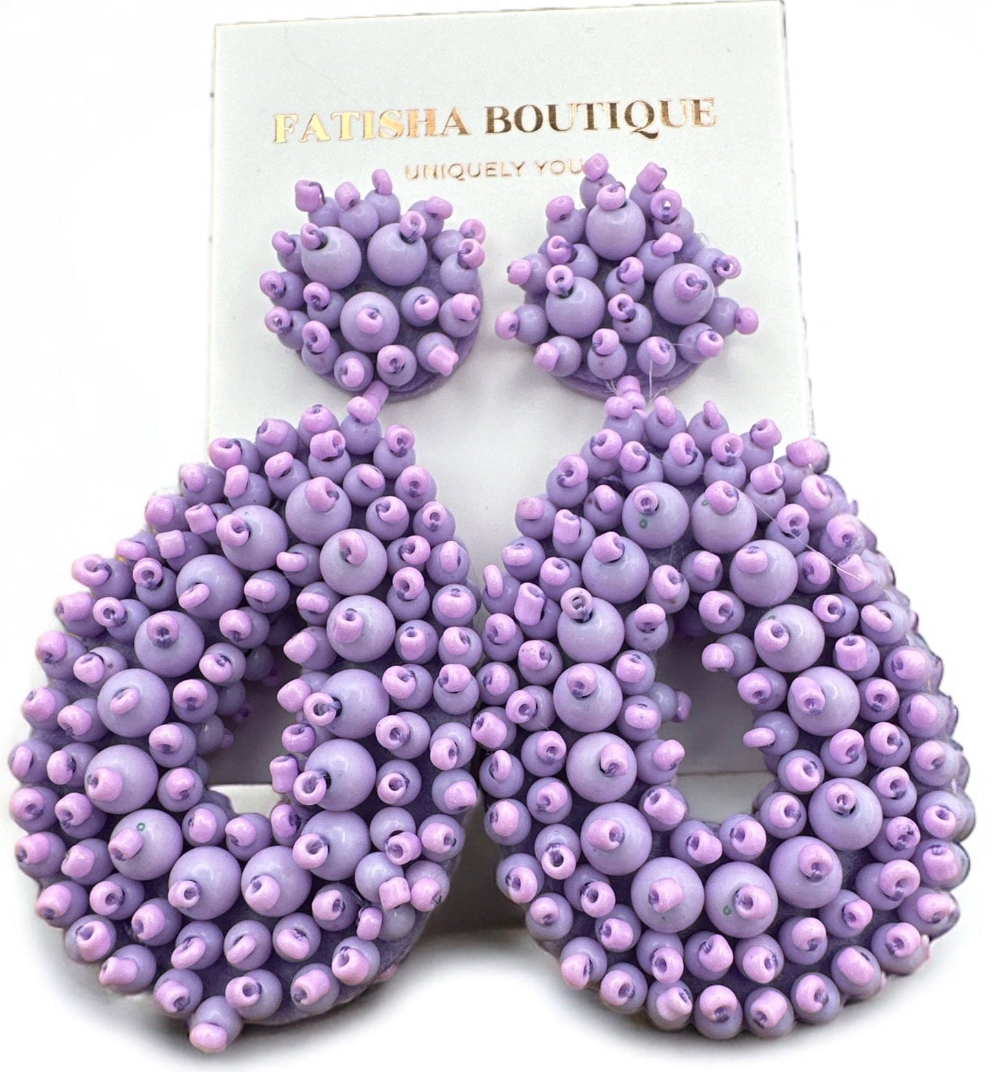 Bohemian Beaded Statement Dangle Stud Earrings - Fatisha Boutique