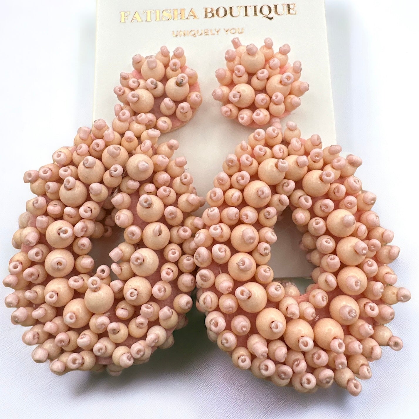 Bohemian Beaded Statement Dangle Stud Earrings - Fatisha Boutique