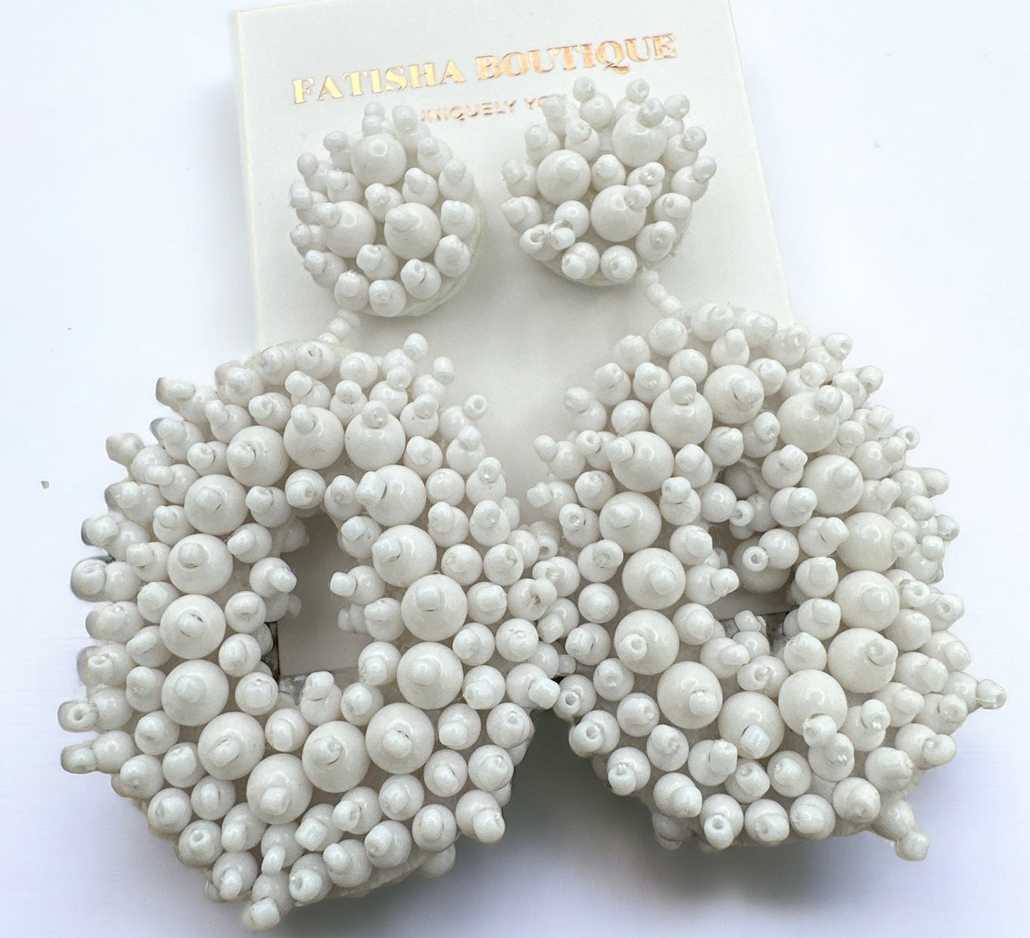 Bohemian Beaded Statement Dangle Stud Earrings - Fatisha Boutique