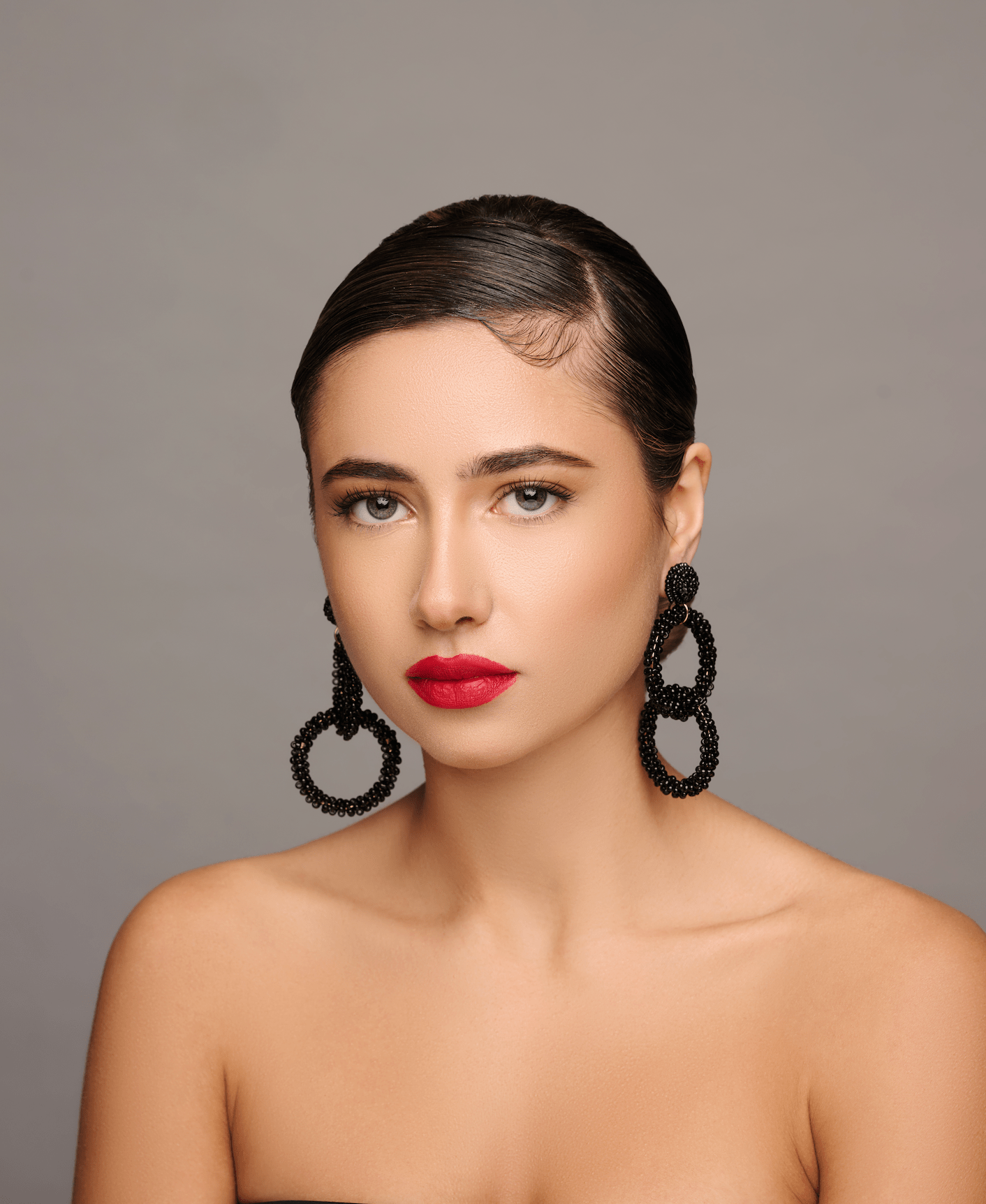 Bohemian Black Beaded Dangle Earrings - Fatisha Boutique