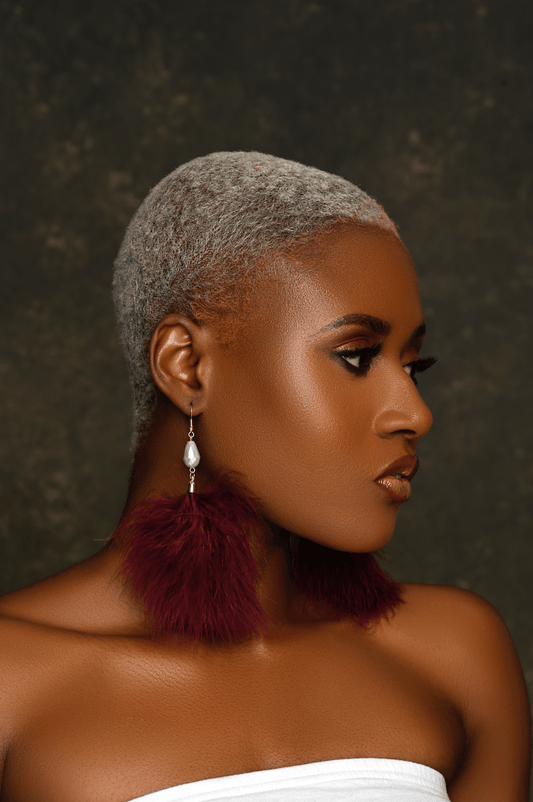 Bohemian Chic Long Fluffy Feathers Statement Earrings - Fatisha Boutique