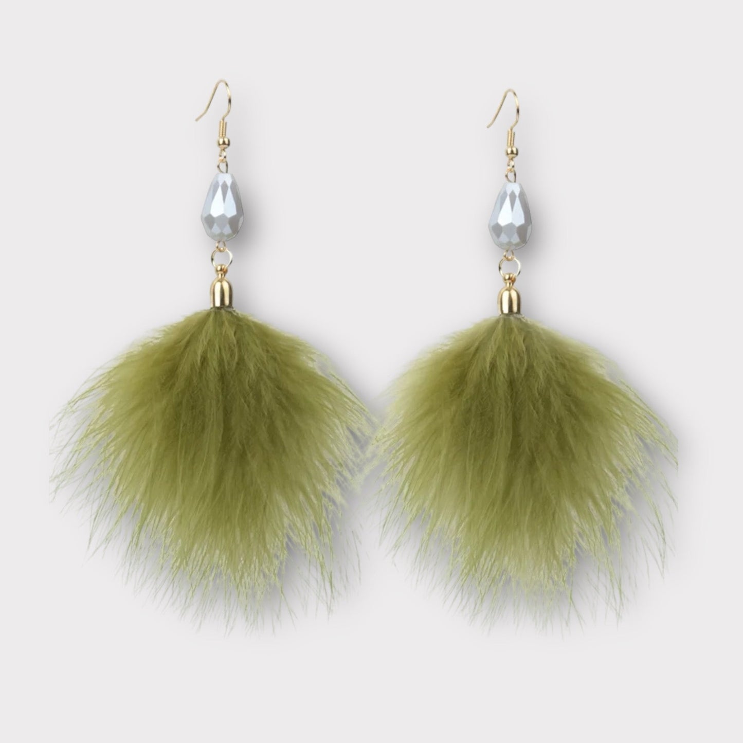 Bohemian Chic Long Fluffy Feathers Statement Earrings - Fatisha Boutique