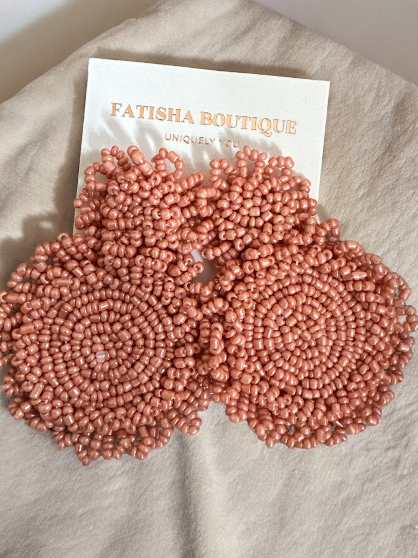 Bohemian Colourful Beaded Statement Dangle Stud Earrings - Fatisha Boutique