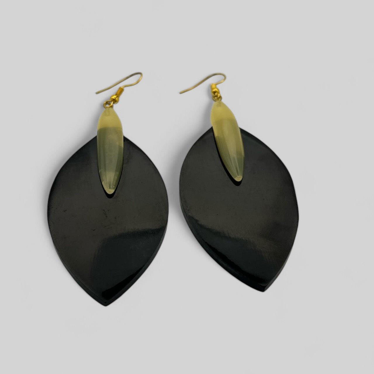 Bohemian Ethnic Natural Buffalo Horn Teardrop Earrings - Fatisha Boutique