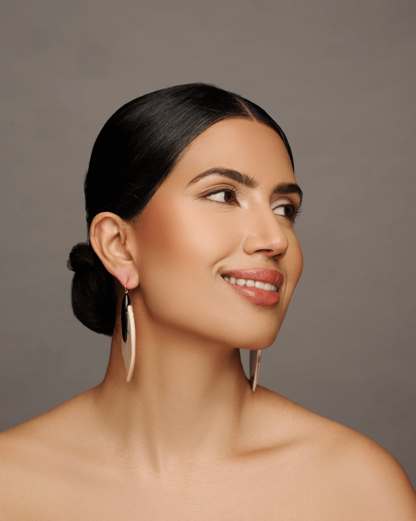 Bohemian Ethnic Natural Buffalo Horn Teardrop Earrings - Fatisha Boutique