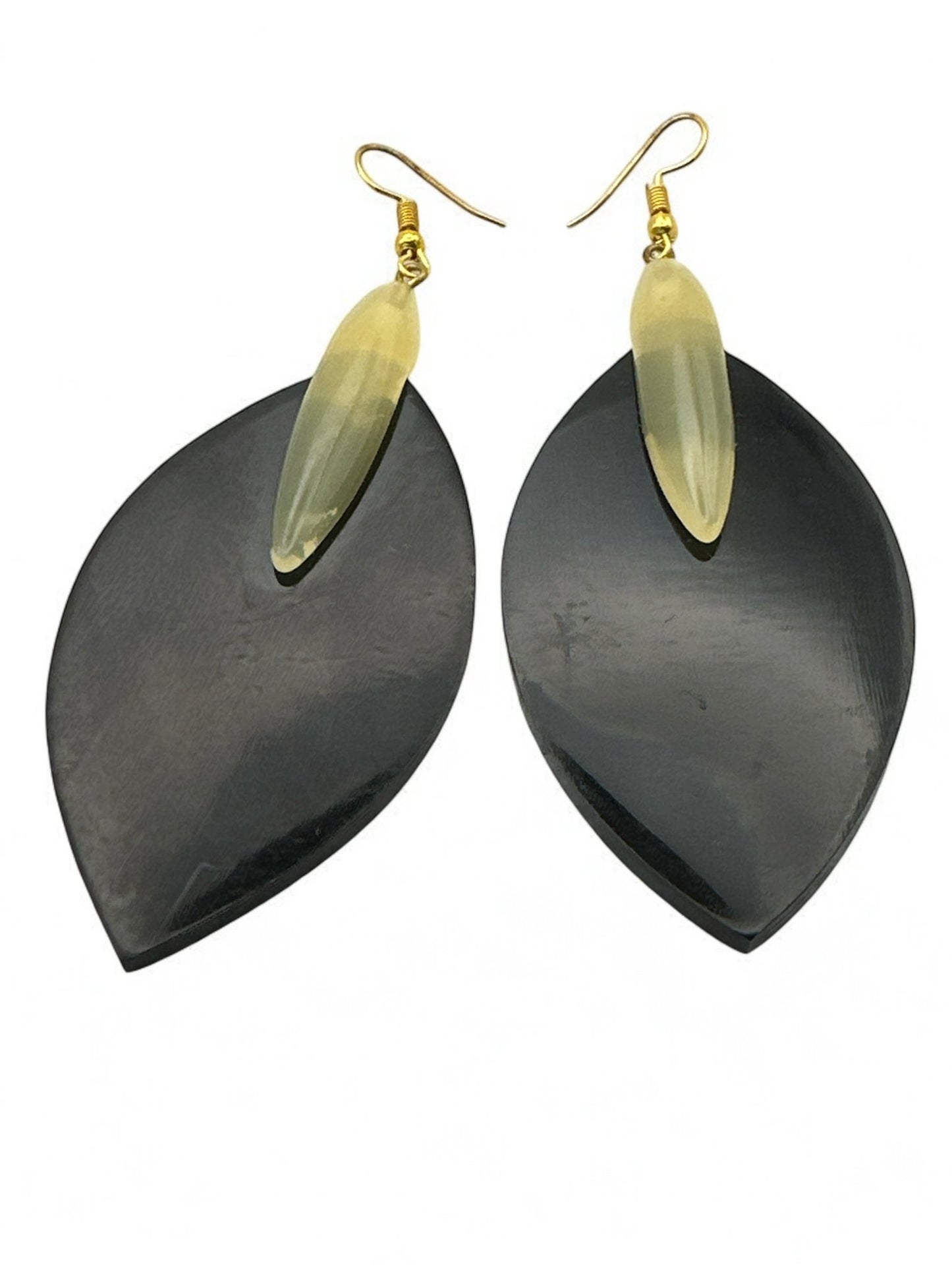 Bohemian Ethnic Natural Buffalo Horn Teardrop Earrings - Fatisha Boutique