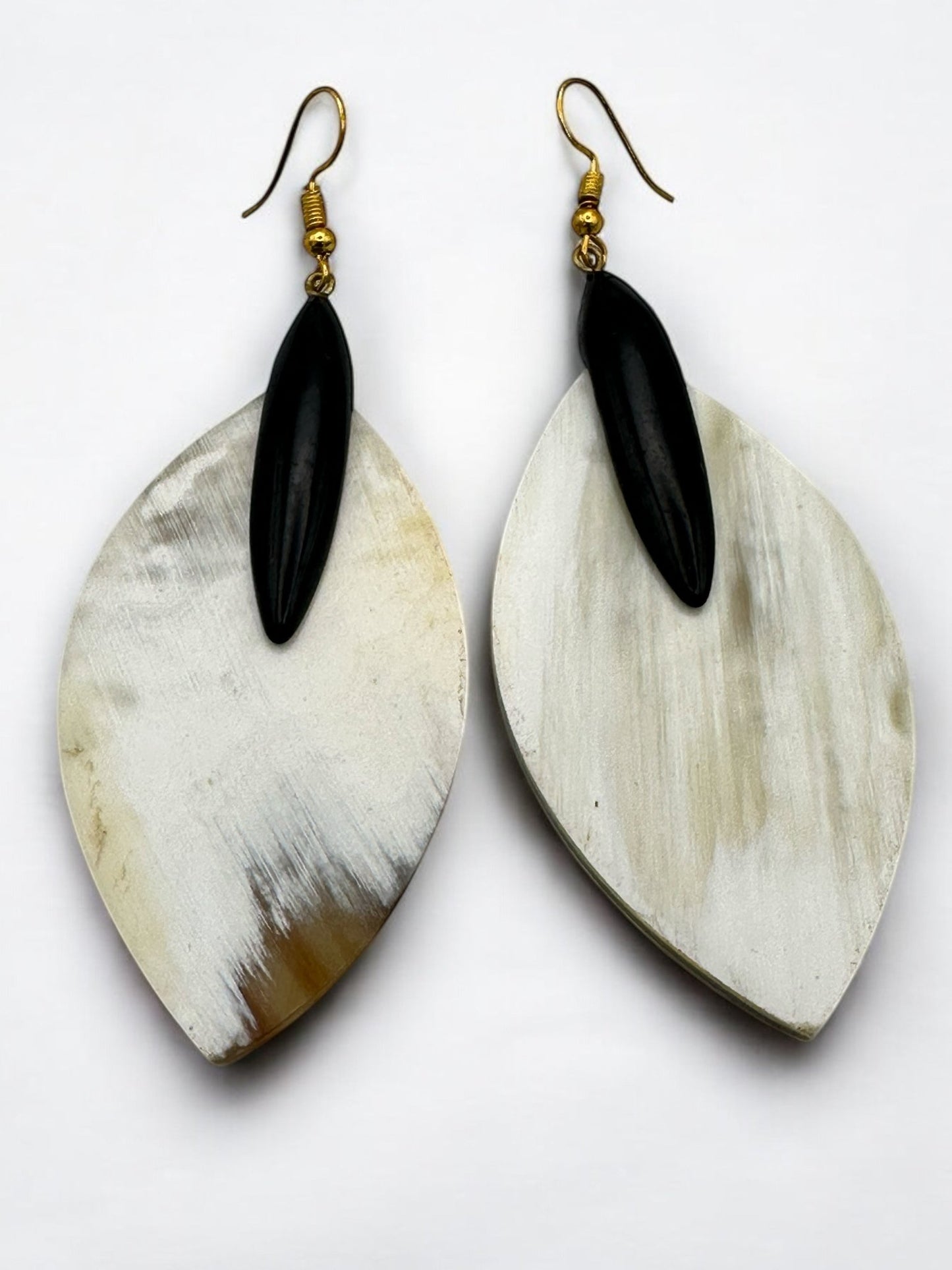 Bohemian Ethnic Natural Buffalo Horn Teardrop Earrings - Fatisha Boutique