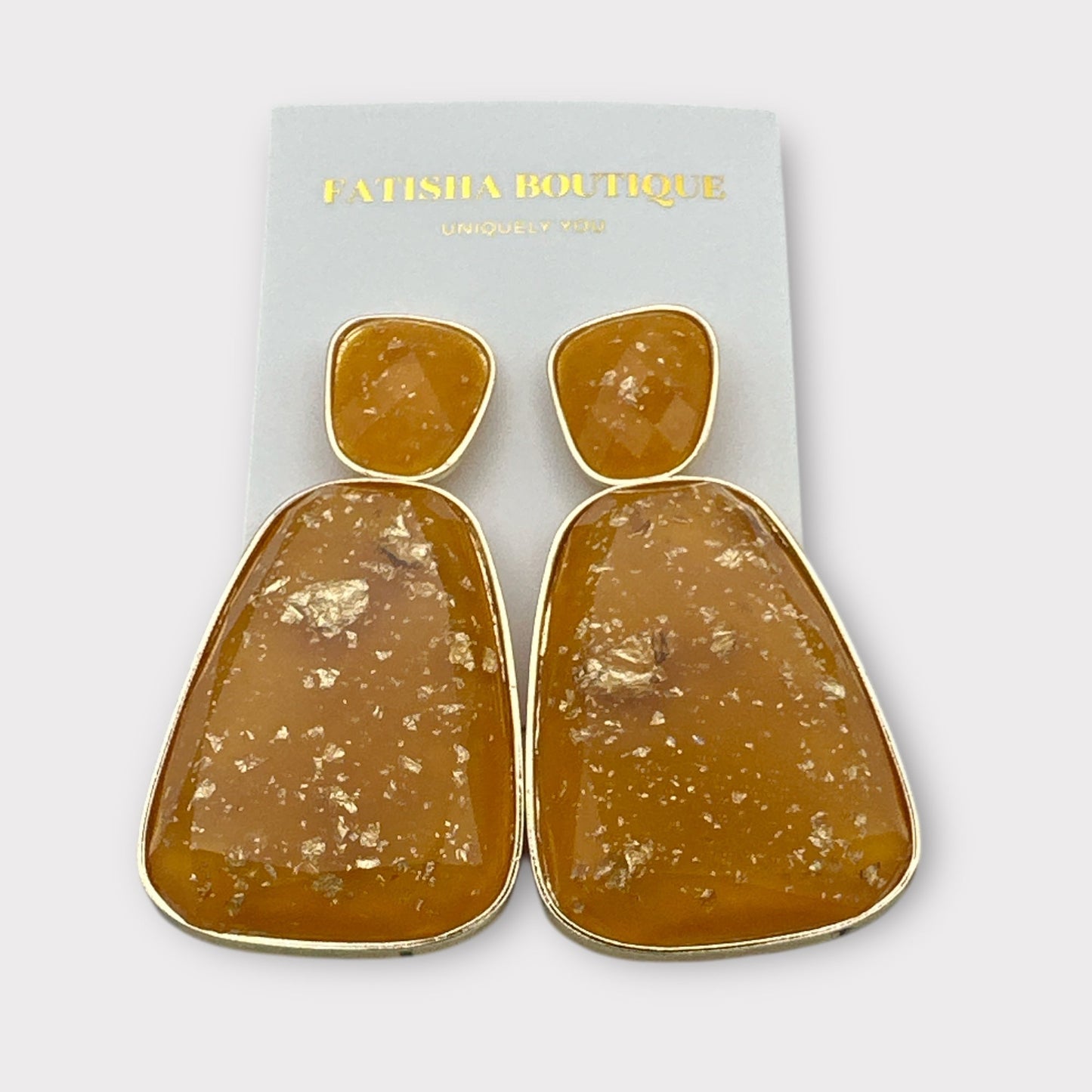 Bohemian Large Resin Dangle Earrings – Bold Geometric Stud Statement Jewellery For Women - Fatisha Boutique