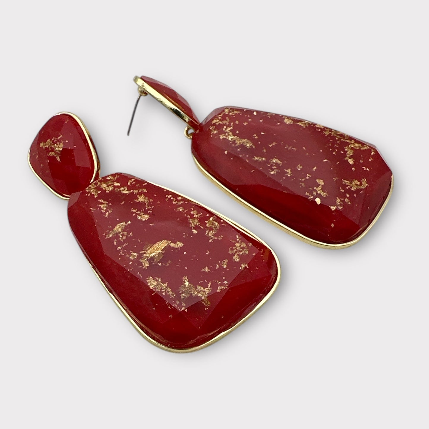 Bohemian Large Resin Dangle Earrings – Bold Geometric Stud Statement Jewellery For Women - Fatisha Boutique