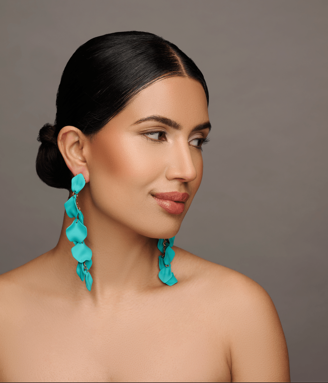 Bohemian Long Acrylic Flower Petal Earrings – Lightweight Statement Dangles - Fatisha Boutique