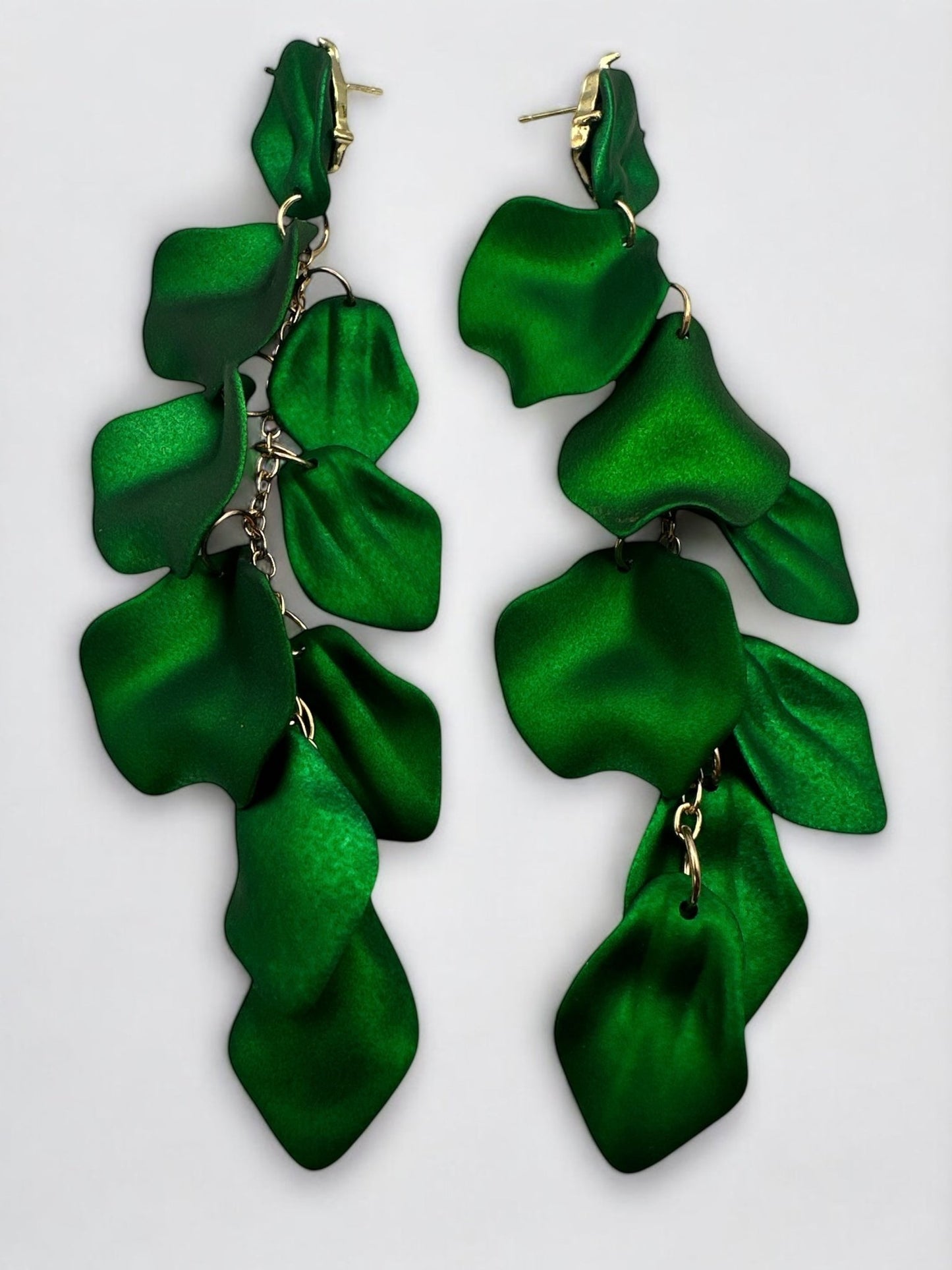 Bohemian Long Acrylic Flower Petal Earrings – Lightweight Statement Dangles - Fatisha Boutique
