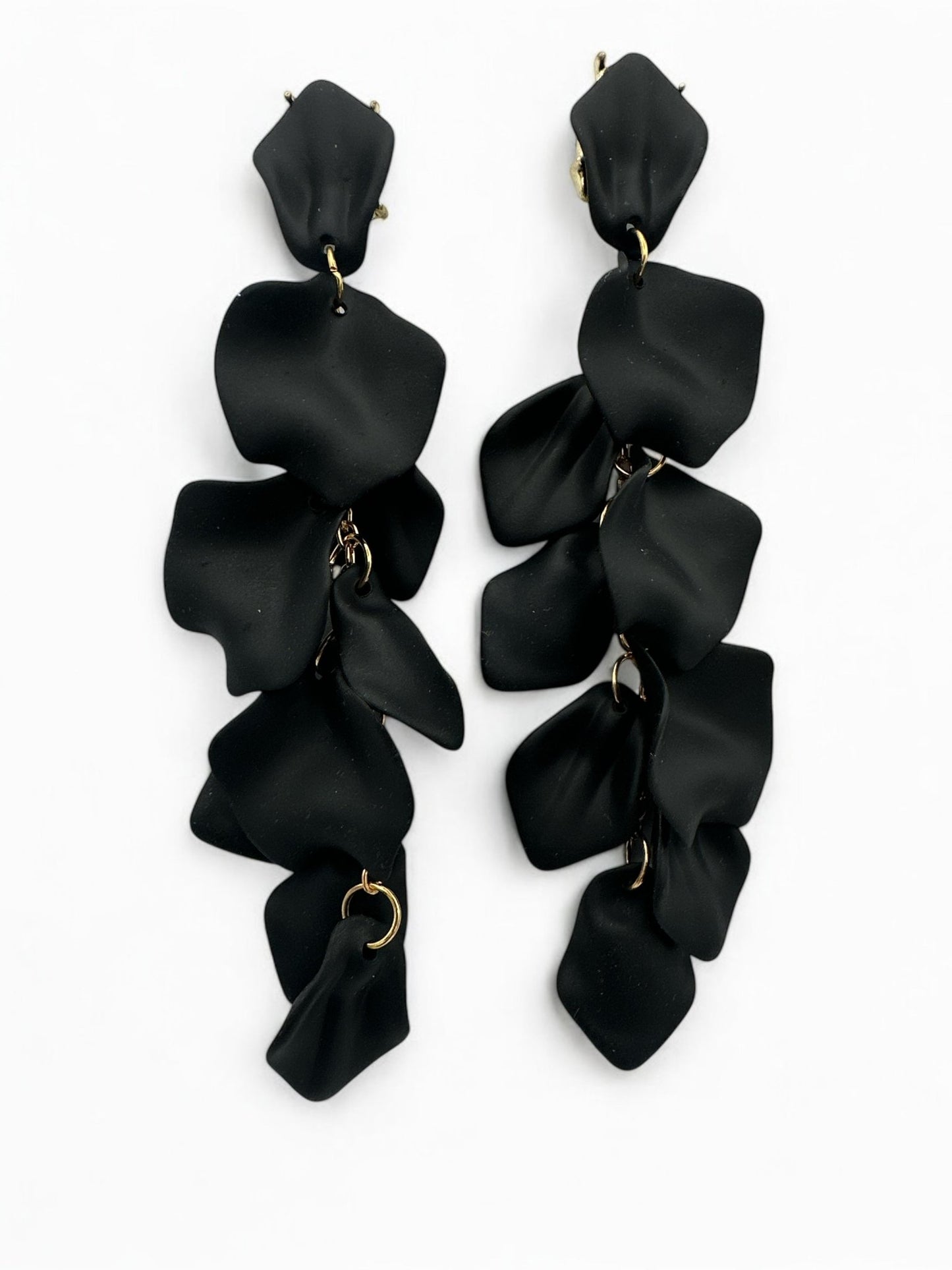 Bohemian Long Acrylic Flower Petal Earrings – Lightweight Statement Dangles - Fatisha Boutique