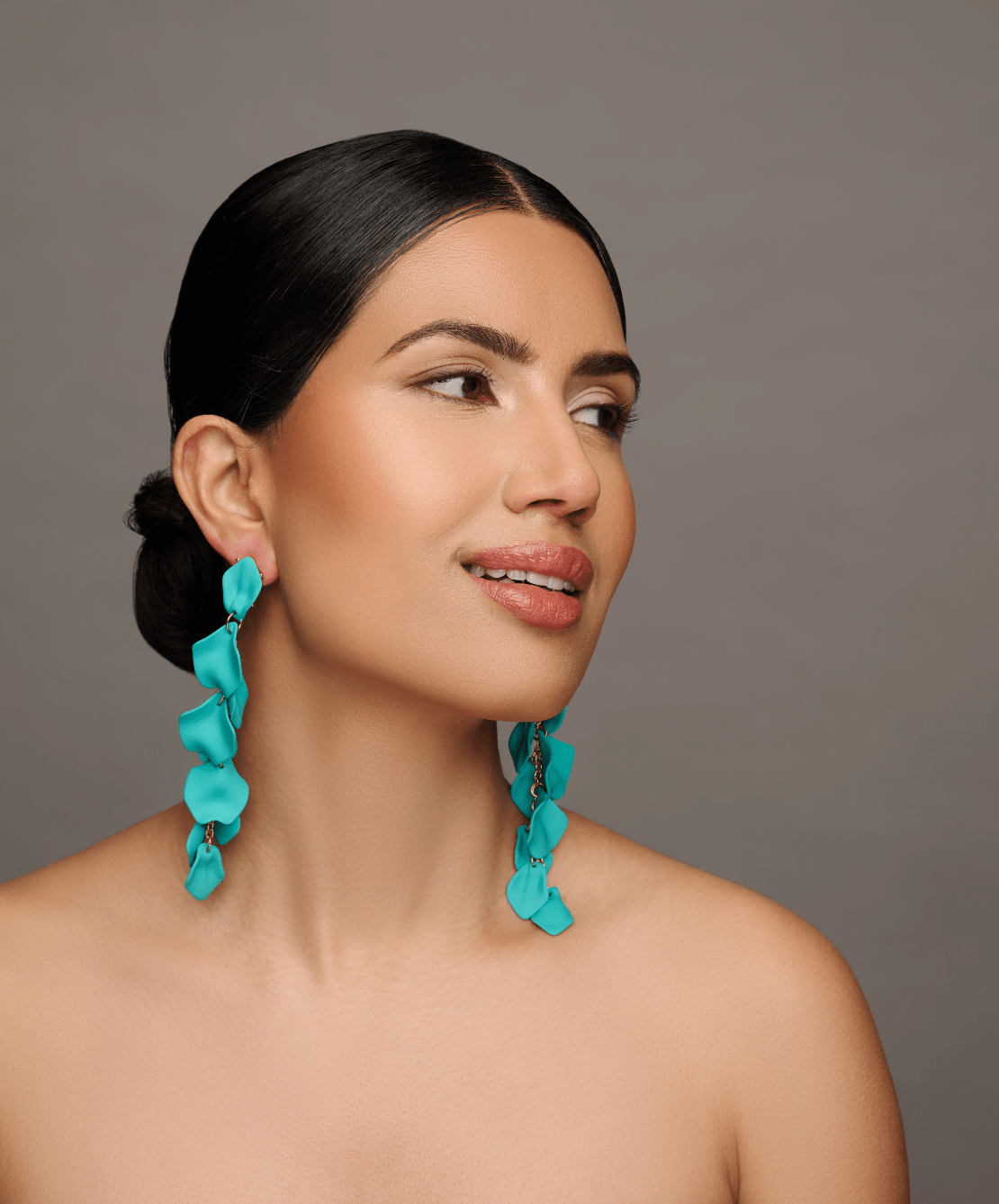 Bohemian Long Acrylic Flower Petal Earrings – Lightweight Statement Dangles - Fatisha Boutique