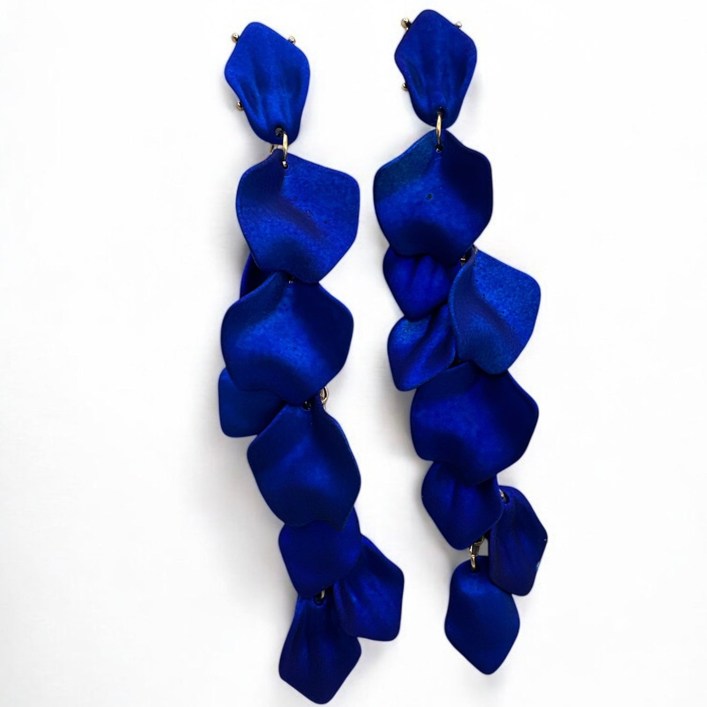 Bohemian Long Acrylic Flower Petal Earrings – Lightweight Statement Dangles - Fatisha Boutique
