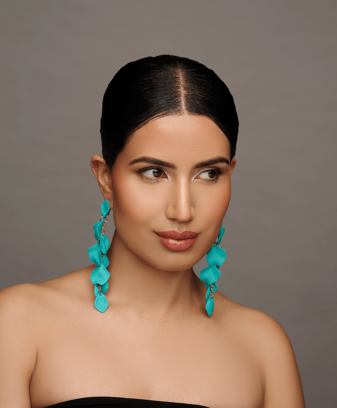 Bohemian Long Acrylic Flower Petal Earrings – Lightweight Statement Dangles - Fatisha Boutique