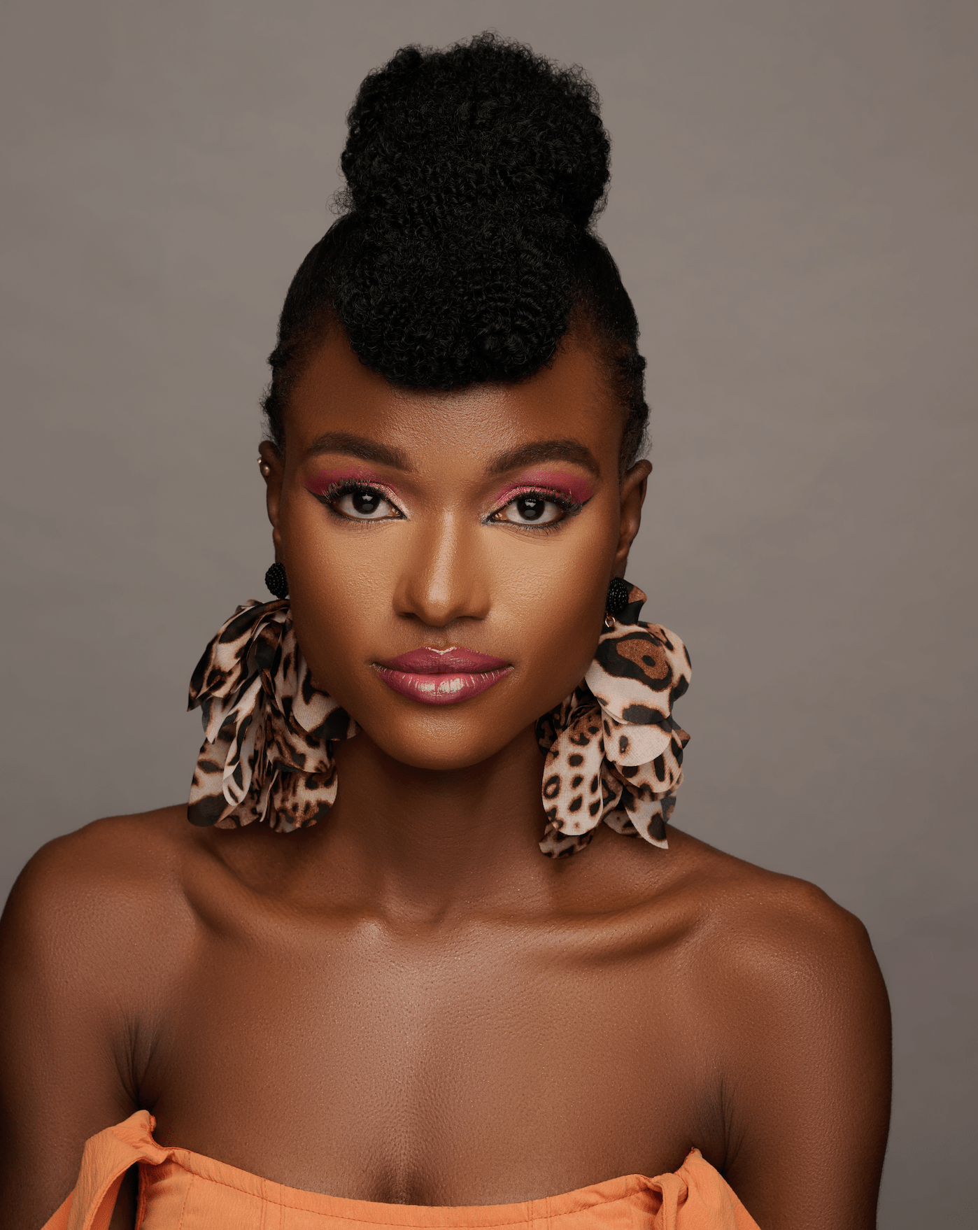 Bohemian Long - Fringed Petal Flowers Leopard Print Tassel Stud Dangle Earrings - Fatisha Boutique