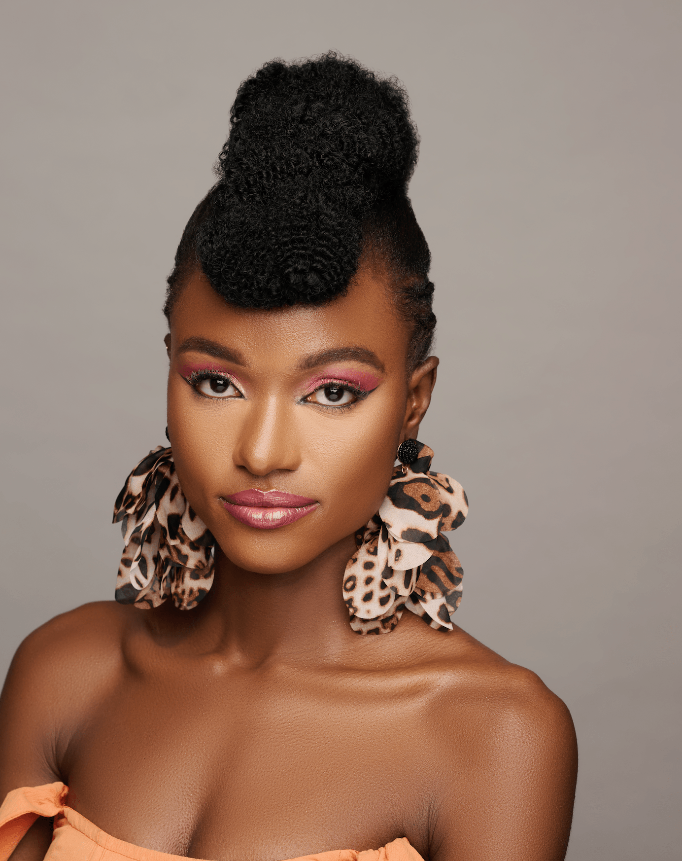 Bohemian Long - Fringed Petal Flowers Leopard Print Tassel Stud Dangle Earrings - Fatisha Boutique