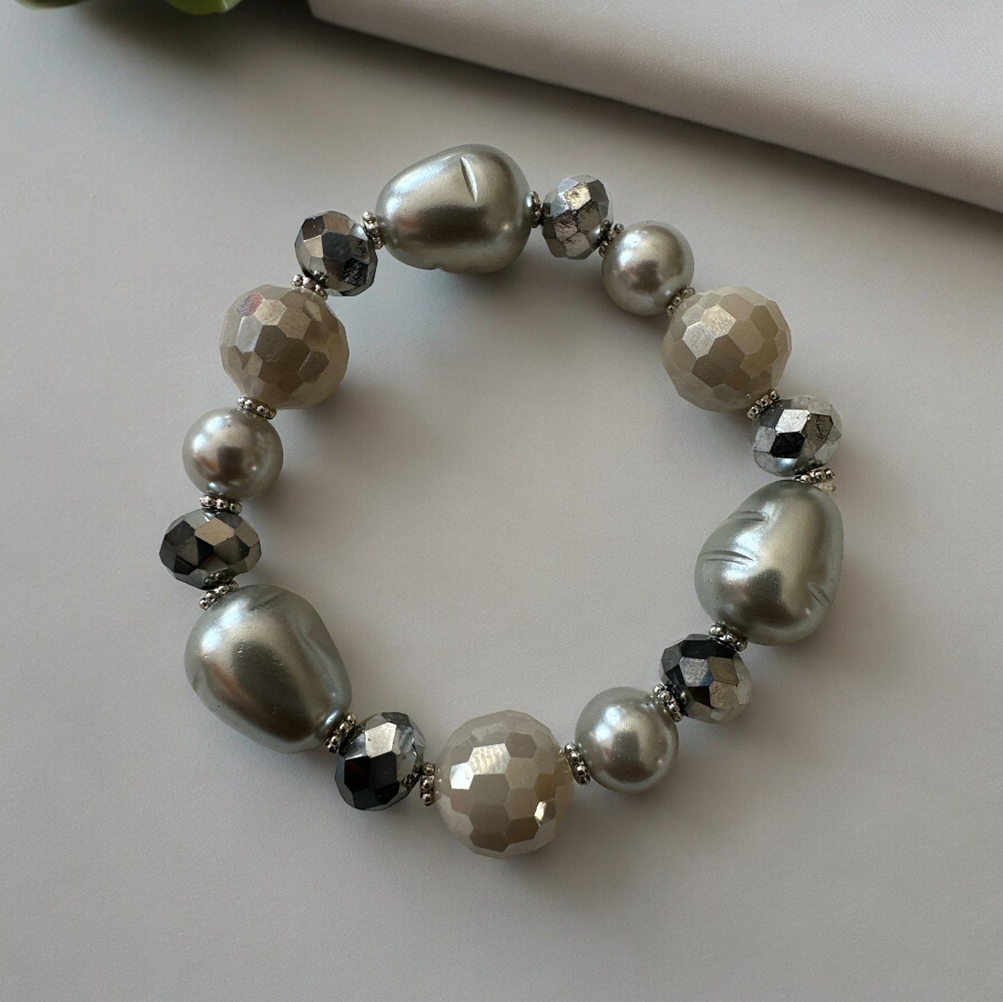 Bohemian Mixed Glass Beads Elasticity Bangle Bracelets - Fatisha Boutique