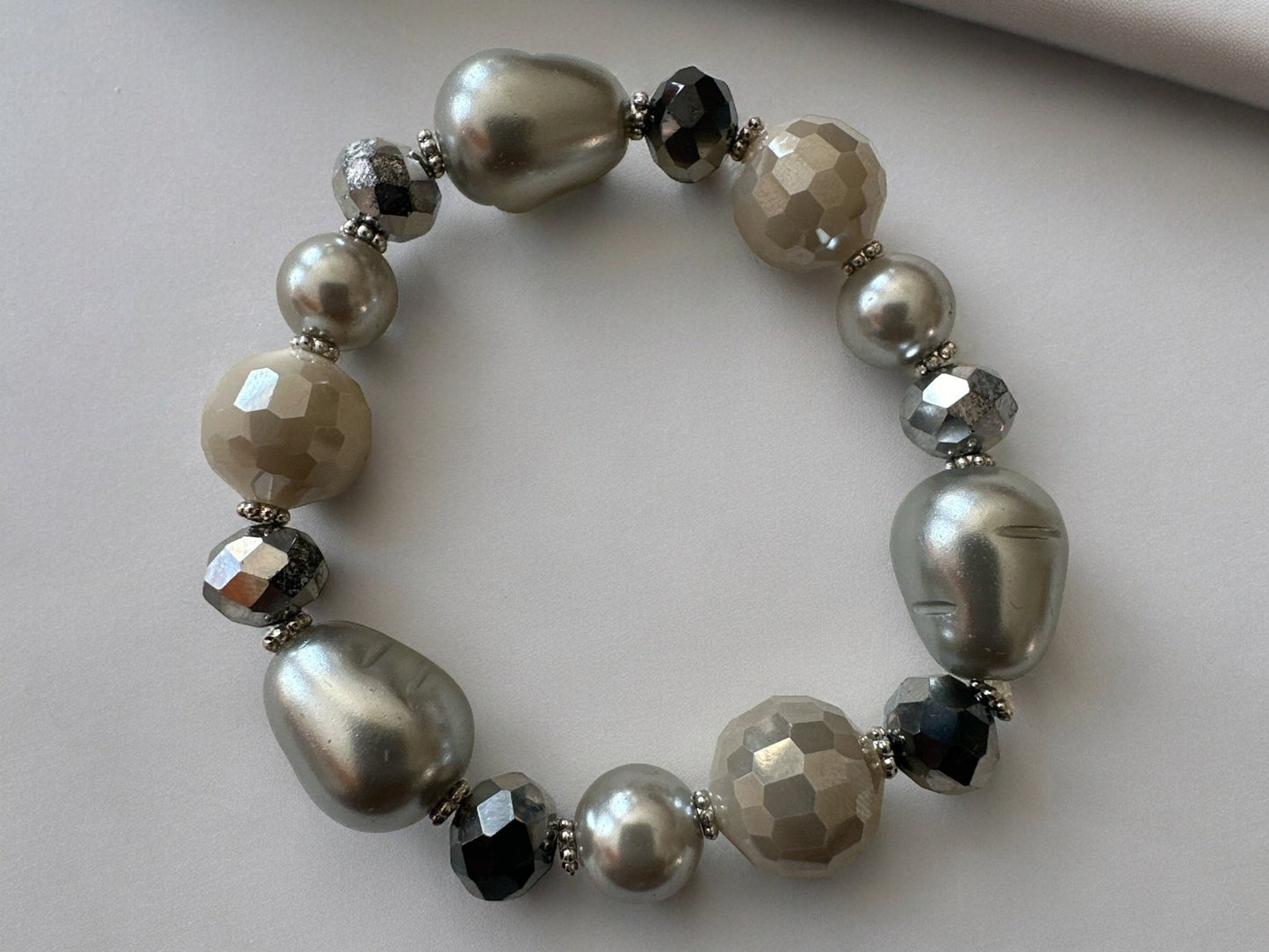 Bohemian Mixed Glass Beads Elasticity Bangle Bracelets - Fatisha Boutique