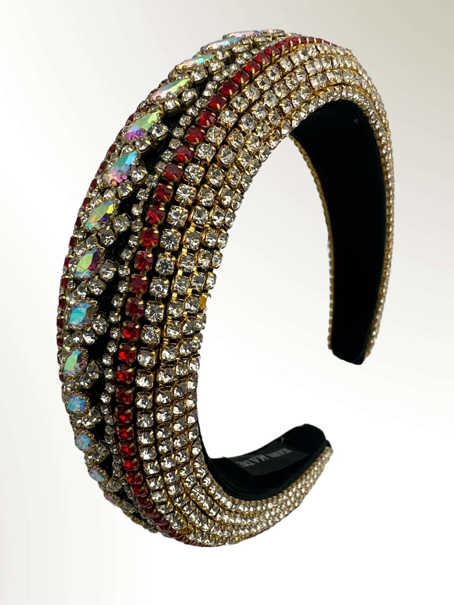 Bohemian Multicolour Diamante Rhinestone Baroque Padded Headband Hair Jewellery - Fatisha Boutique