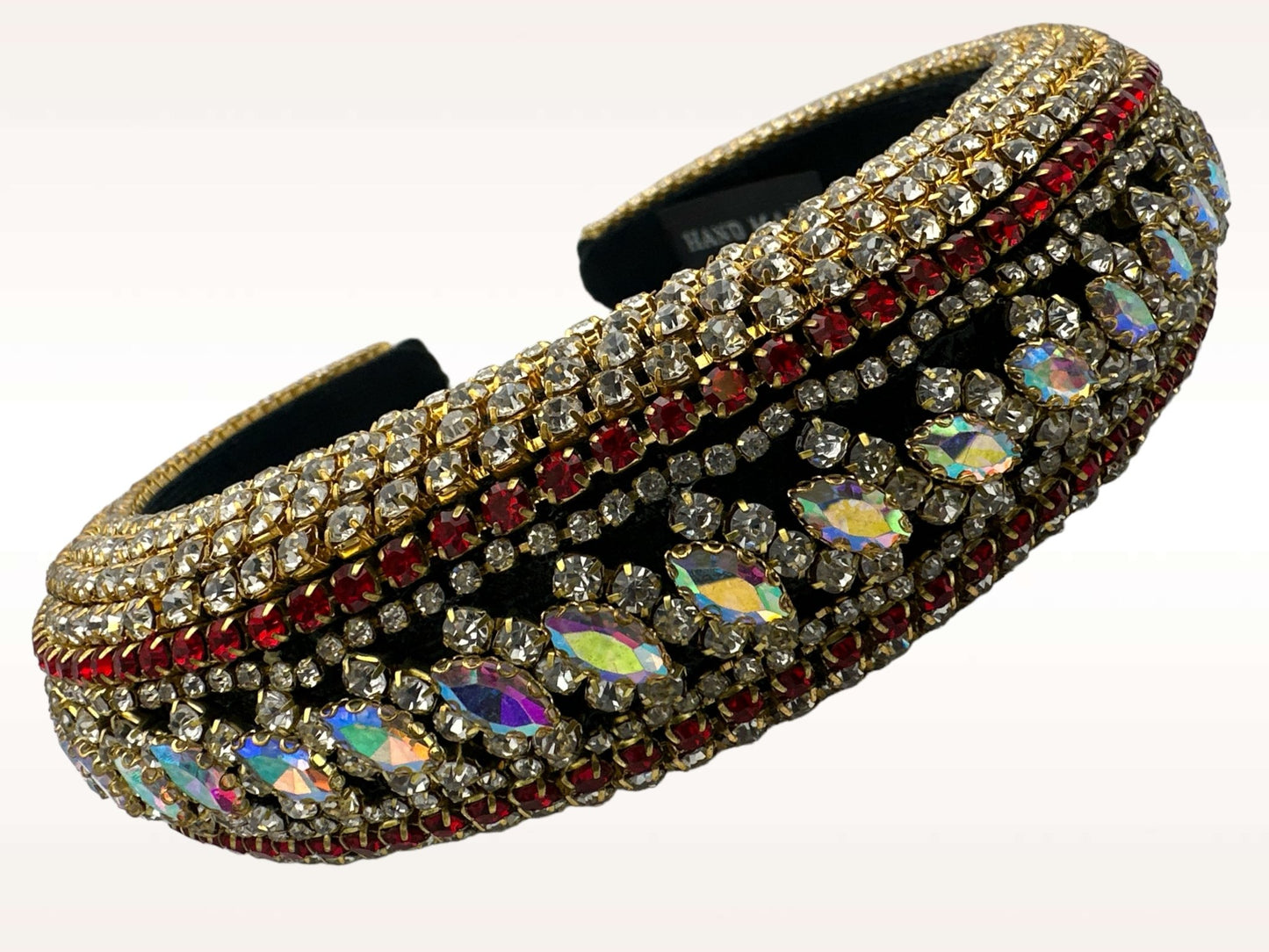 Bohemian Multicolour Diamante Rhinestone Baroque Padded Headband Hair Jewellery - Fatisha Boutique