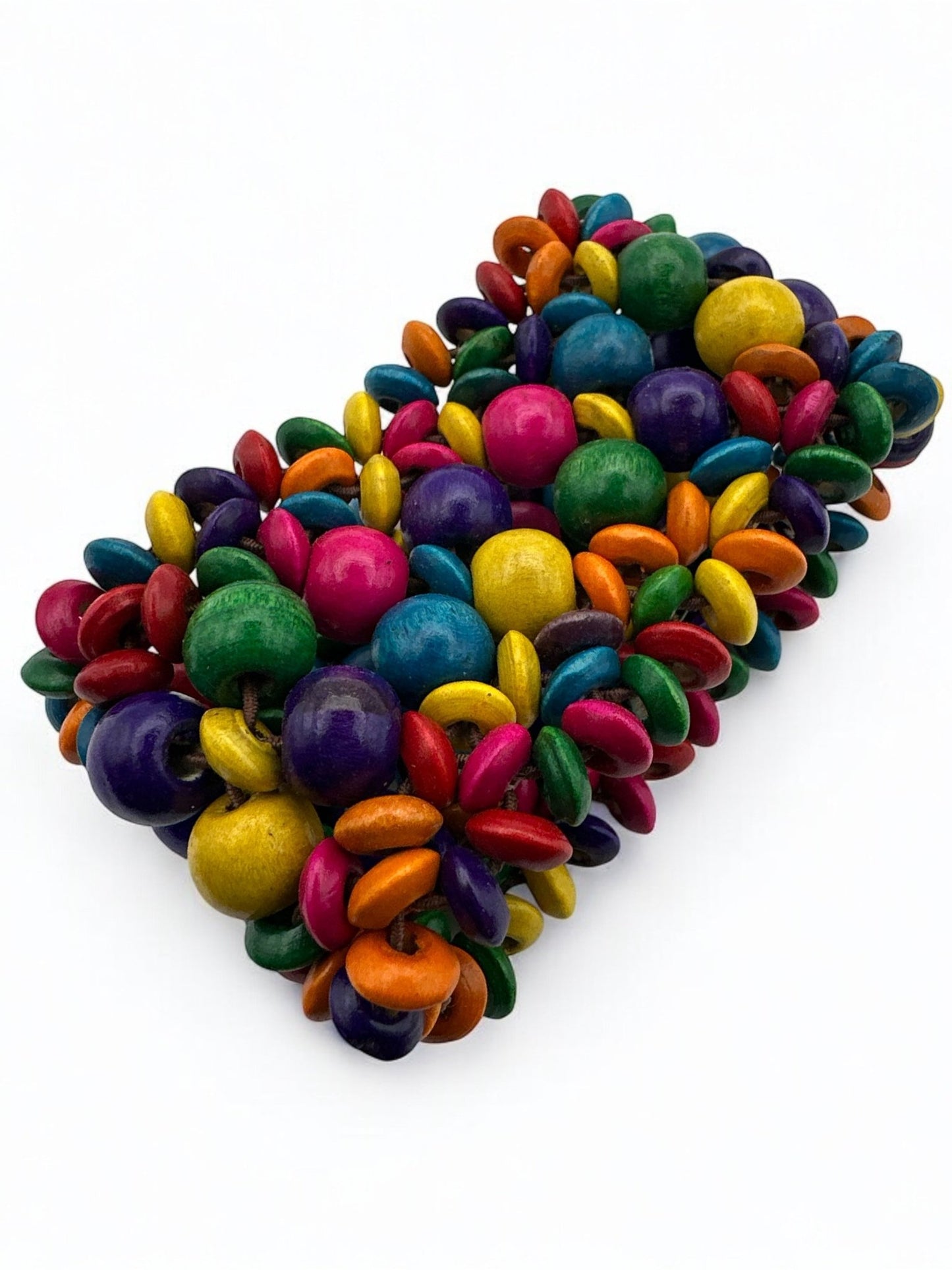 Bohemian Multicoloured Wooden Beaded Bracelet - Fatisha Boutique