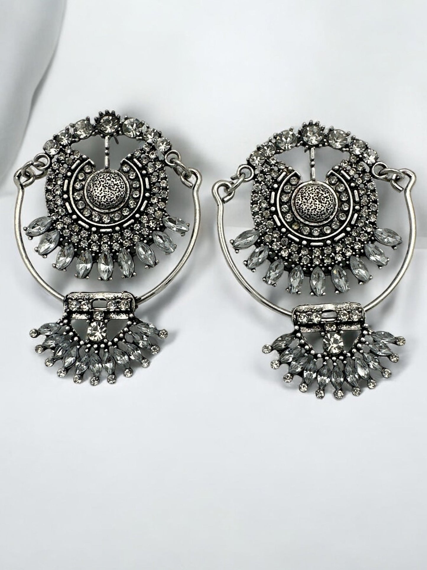 Bohemian Rhinestone Crystal Vintage Statement Dangle Drop Earrings - Fatisha Boutique
