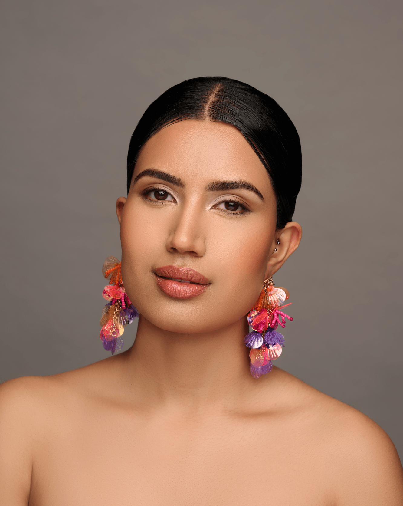 Bohemian Sequin Shells Flowers Tassels Statement Earrings - Fatisha Boutique