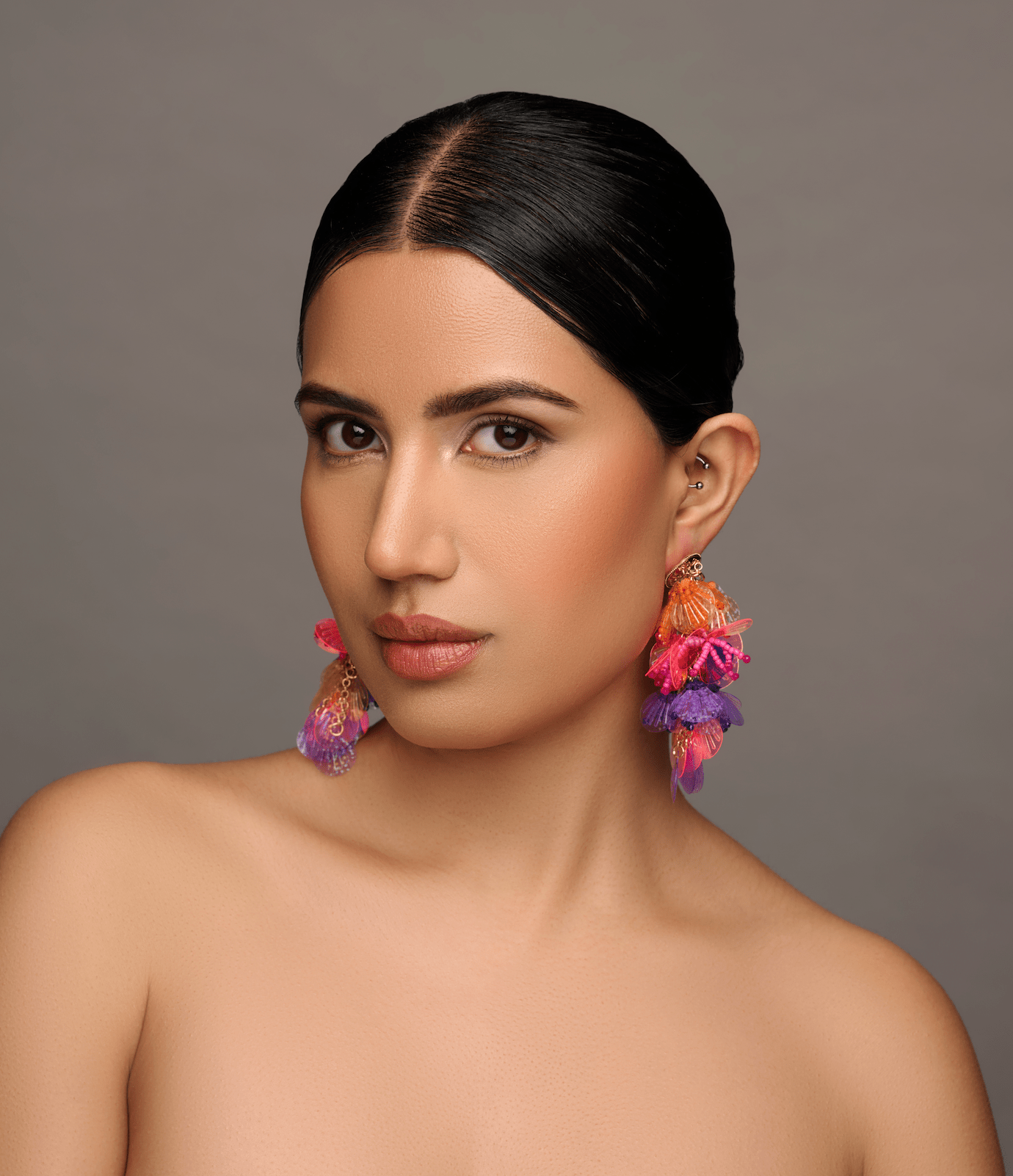 Bohemian Sequin Shells Flowers Tassels Statement Earrings - Fatisha Boutique
