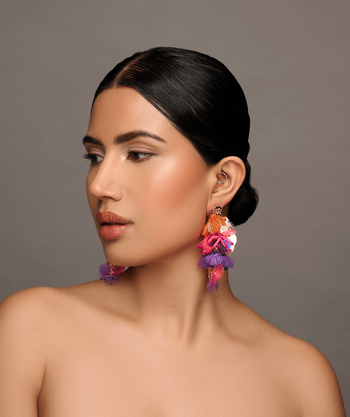 Bohemian Sequin Shells Flowers Tassels Statement Earrings - Fatisha Boutique