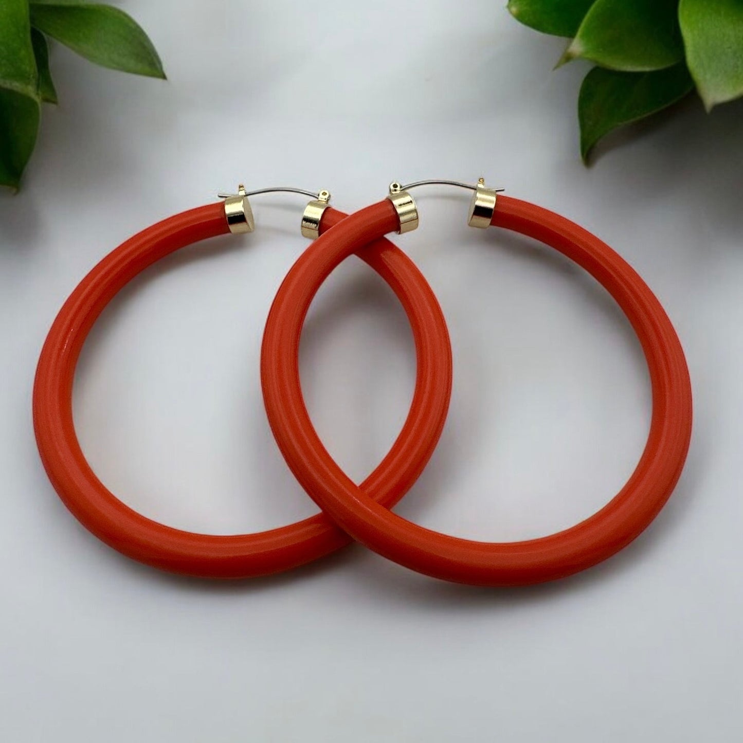 Bohemian Trendy 8cm Colorful Hoop Earrings - Fatisha Boutique