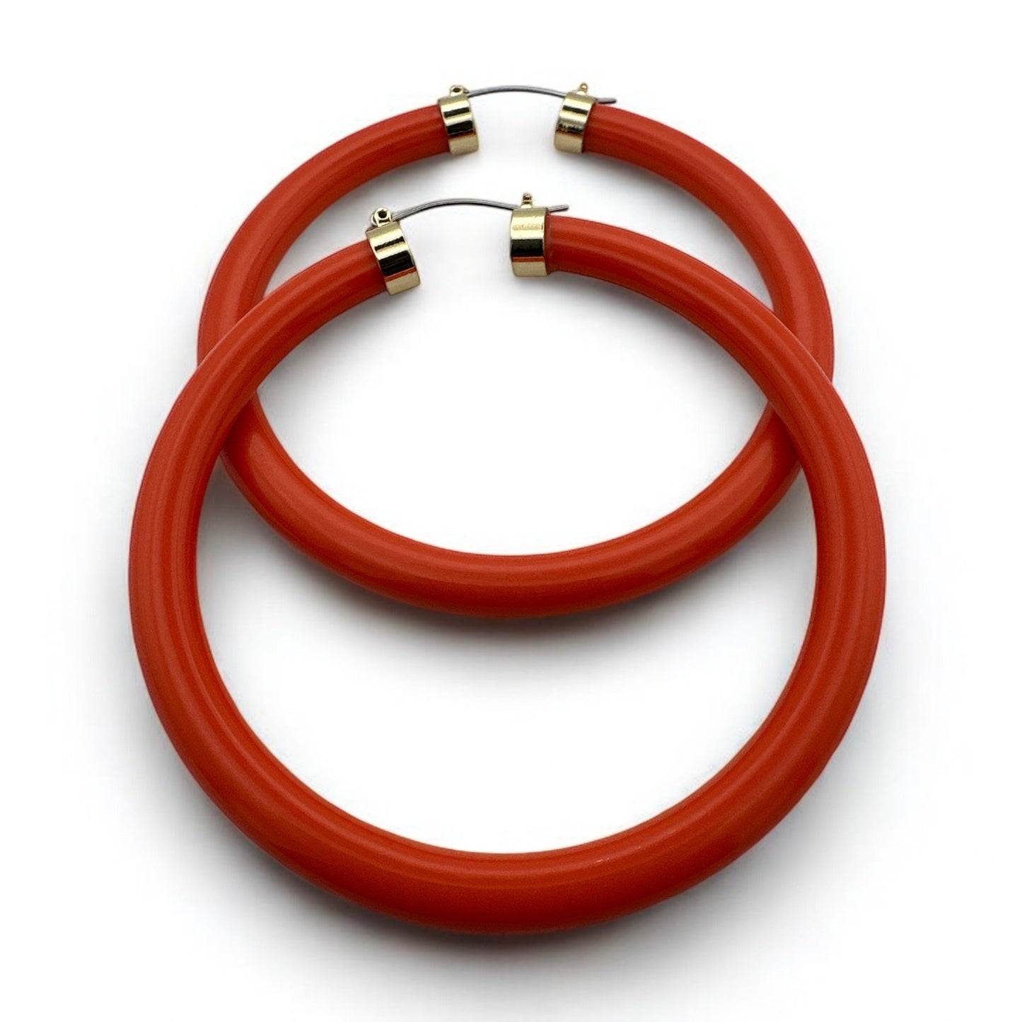 Bohemian Trendy 8cm Colorful Hoop Earrings - Fatisha Boutique