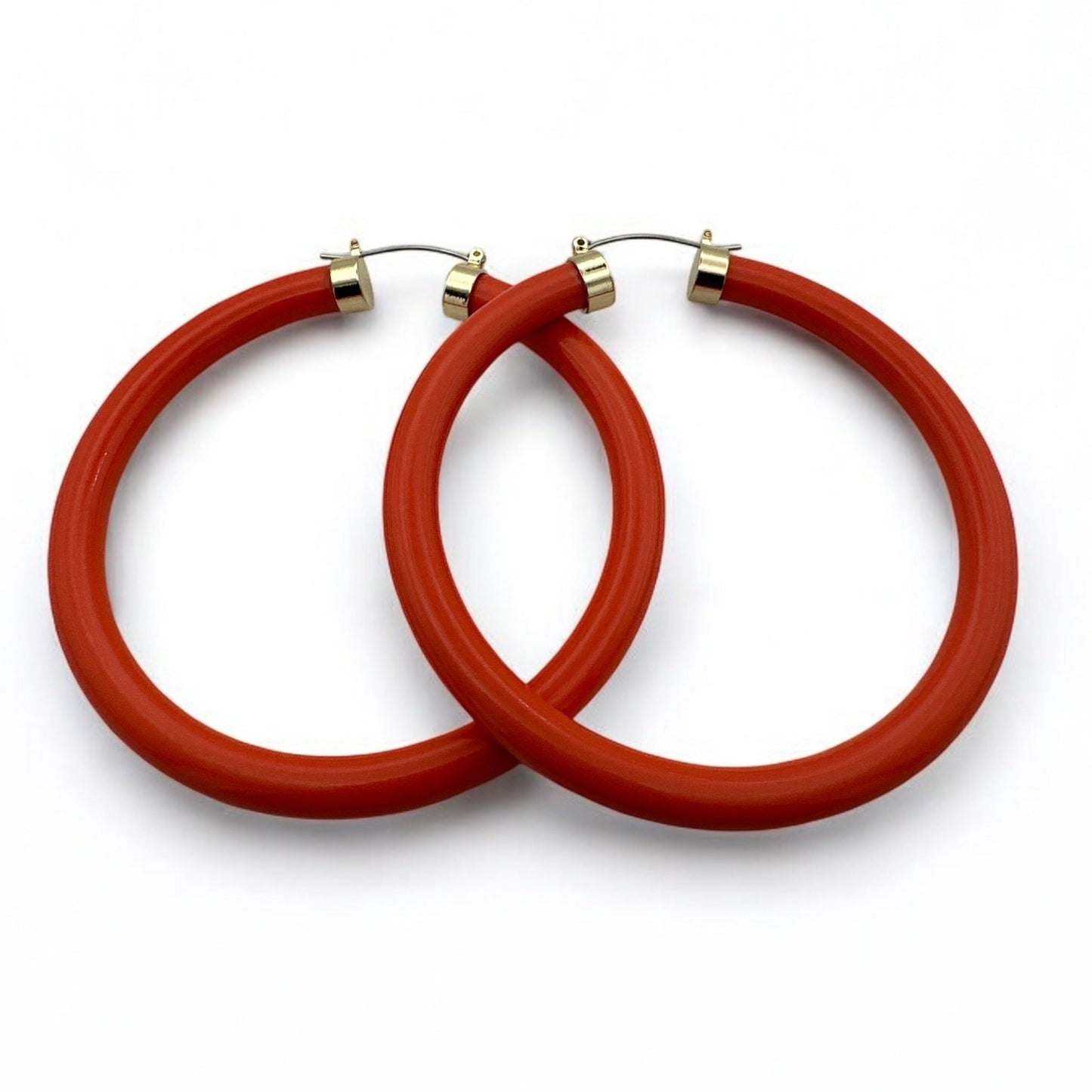 Bohemian Trendy 8cm Colorful Hoop Earrings - Fatisha Boutique