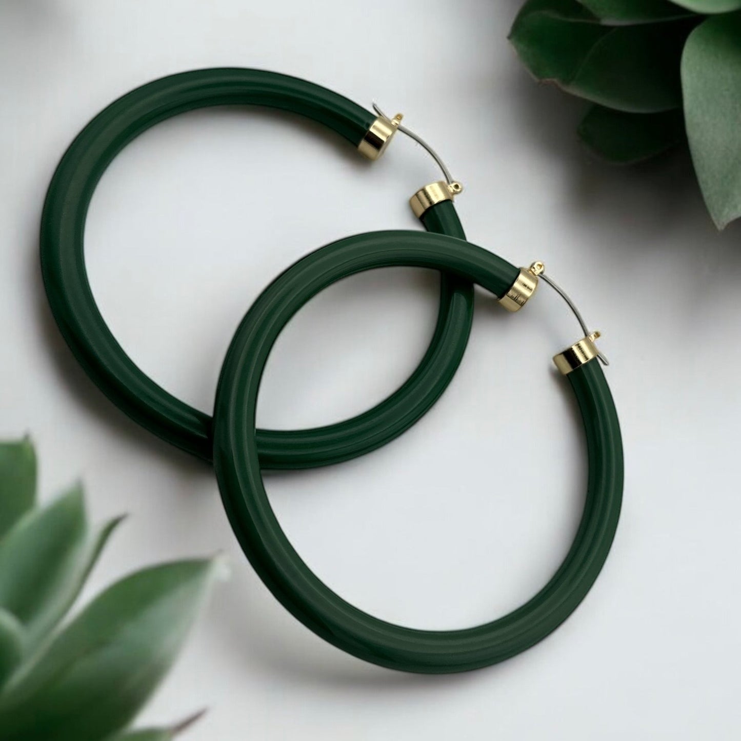 Bohemian Trendy 8cm Colorful Hoop Earrings - Fatisha Boutique