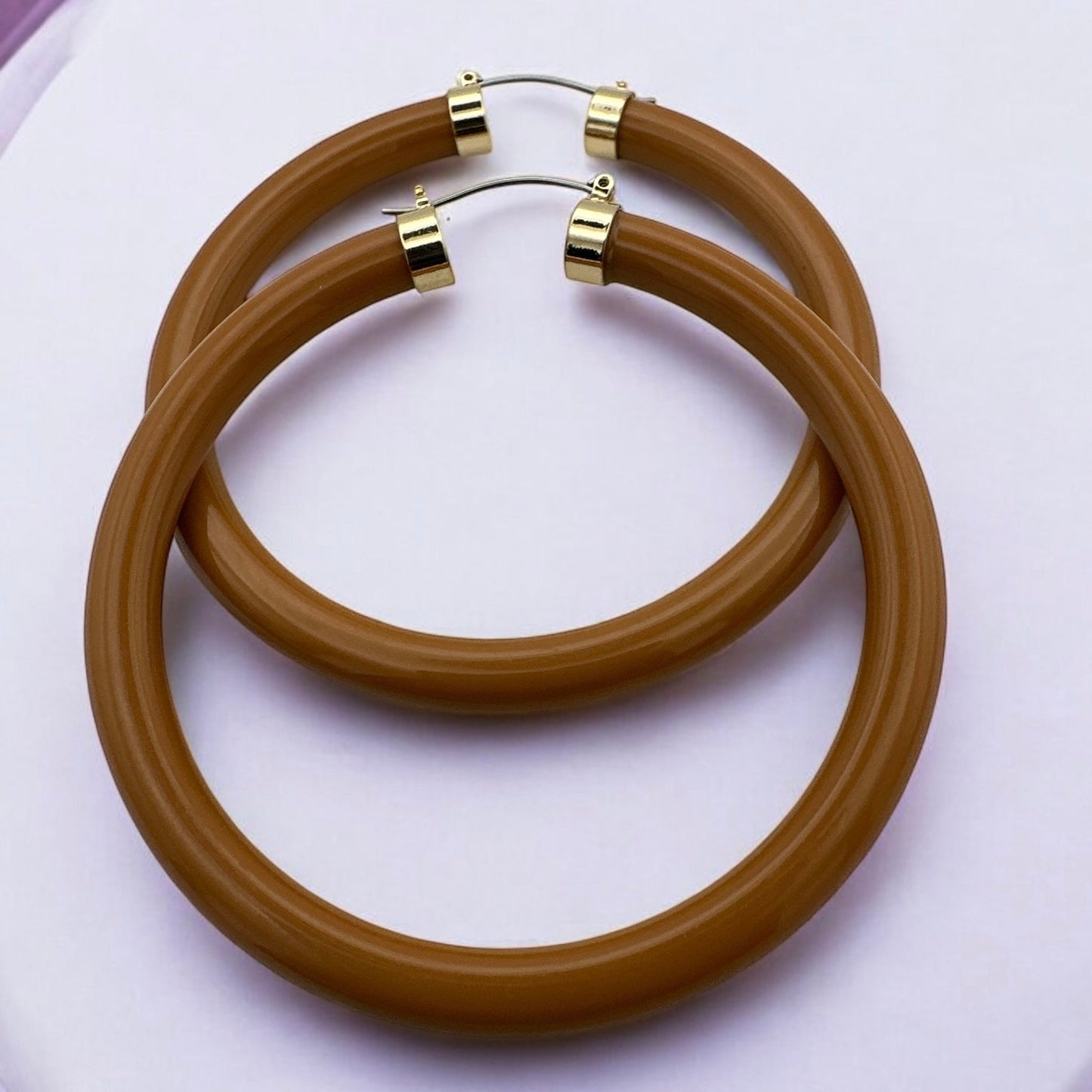 Bohemian Trendy 8cm Colorful Hoop Earrings - Fatisha Boutique