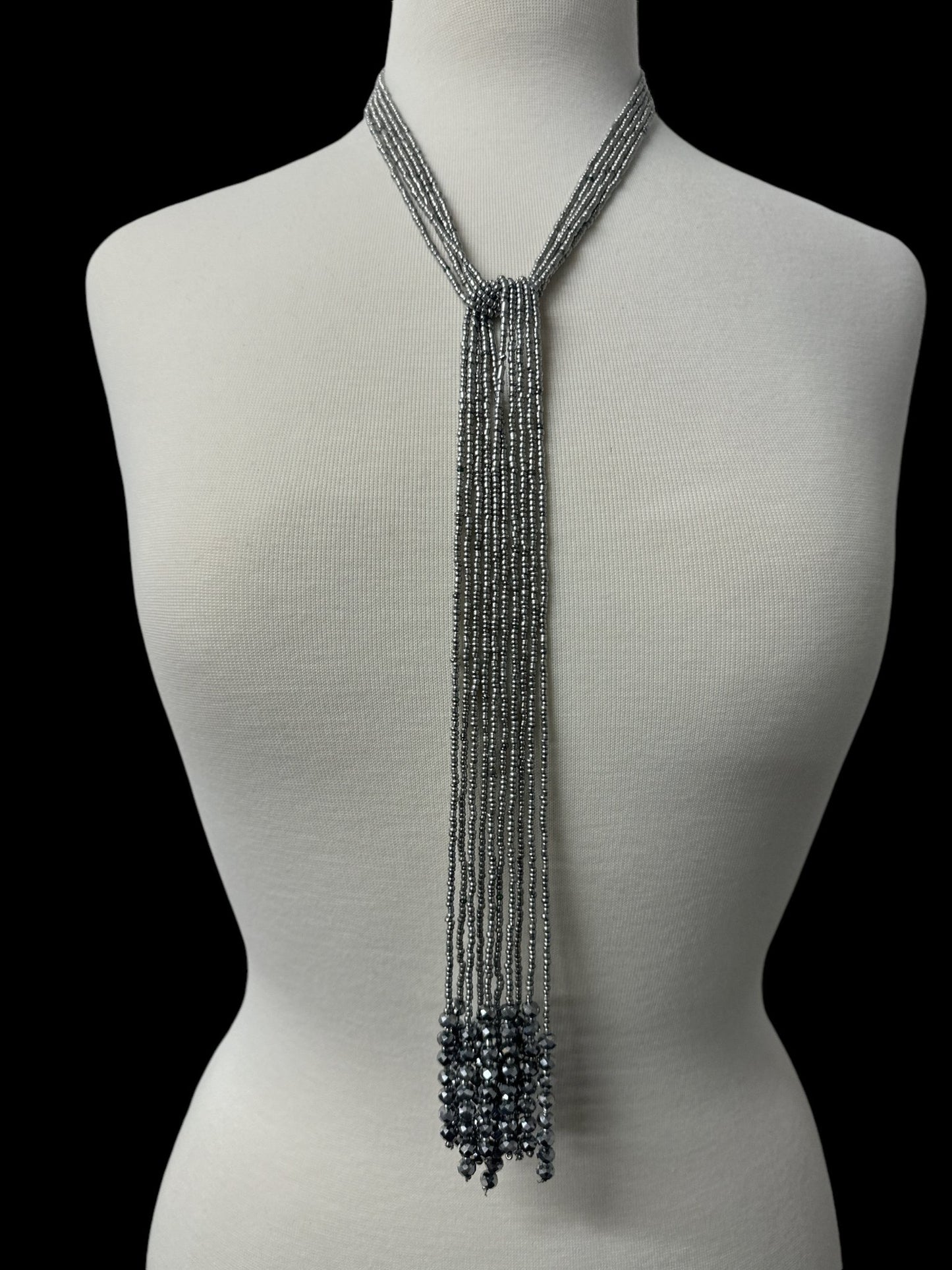 Bohemian Versatile 5 - Long Strands Glass Beaded Necklace | Handmade Statement Jewellery - Fatisha Boutique