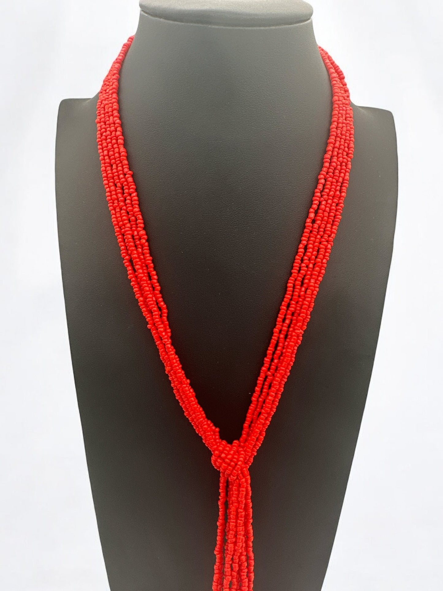 Bohemian Versatile 5 - Long Strands Glass Beaded Necklace | Handmade Statement Jewellery - Fatisha Boutique