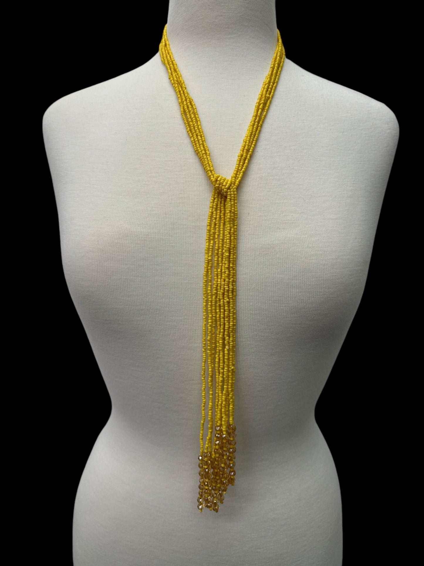 Bohemian Versatile 5 - Long Strands Glass Beaded Necklace | Handmade Statement Jewellery - Fatisha Boutique