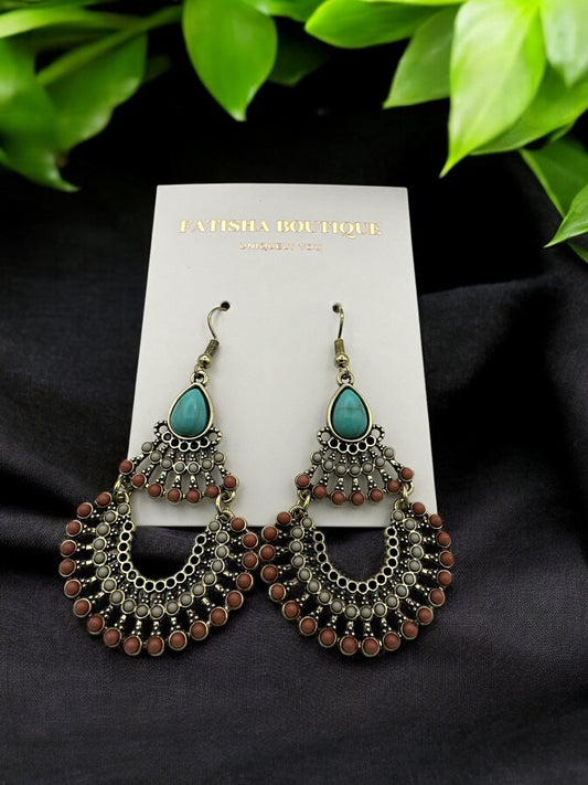 Bohemian Vintage Indian Style Tassel Retro Tribal Dangle Earrings - Fatisha Boutique